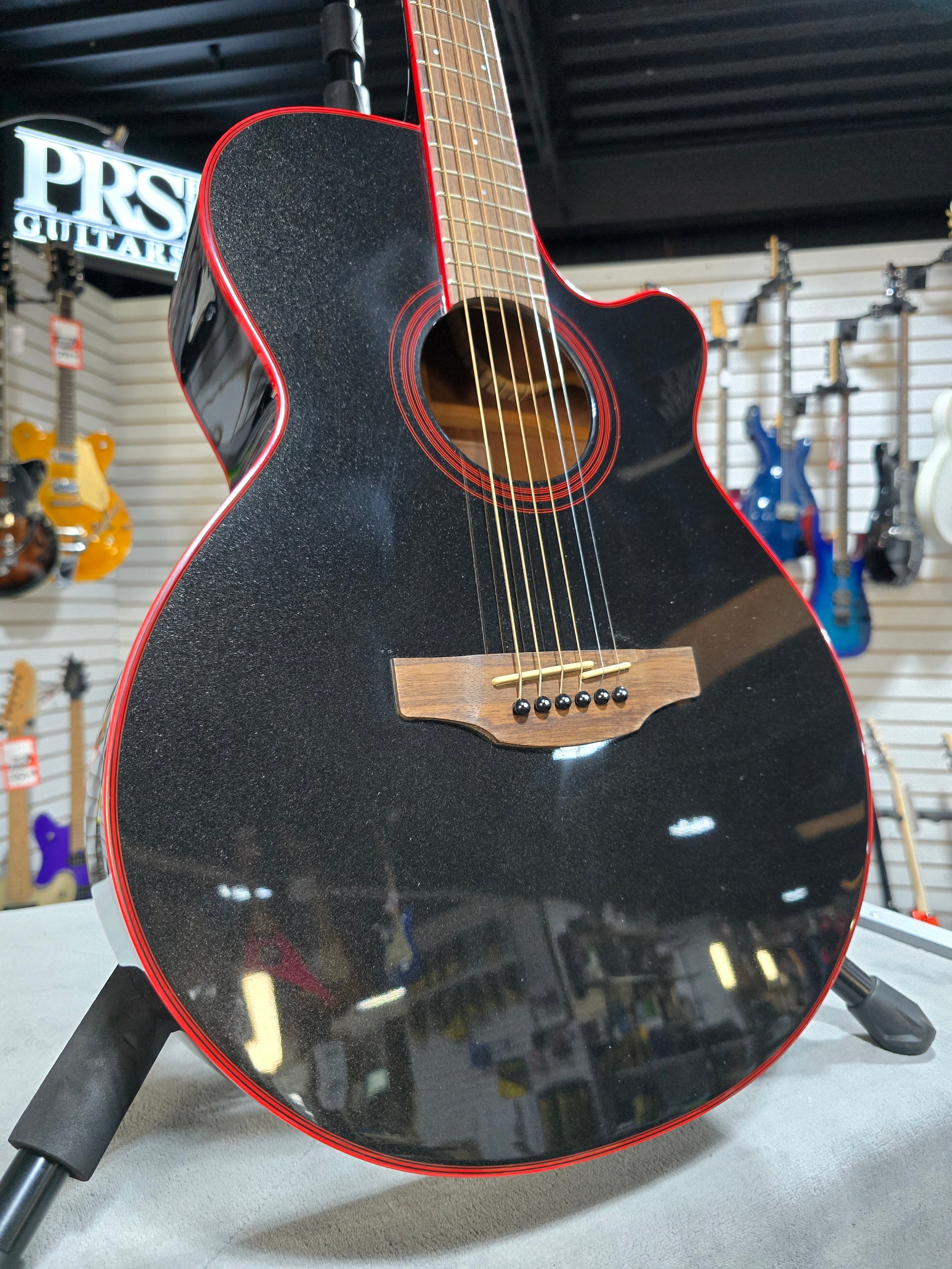 GF49CE FXC Acoustic-electric guitar - Cosmic Black #658 GET PLEK'D!