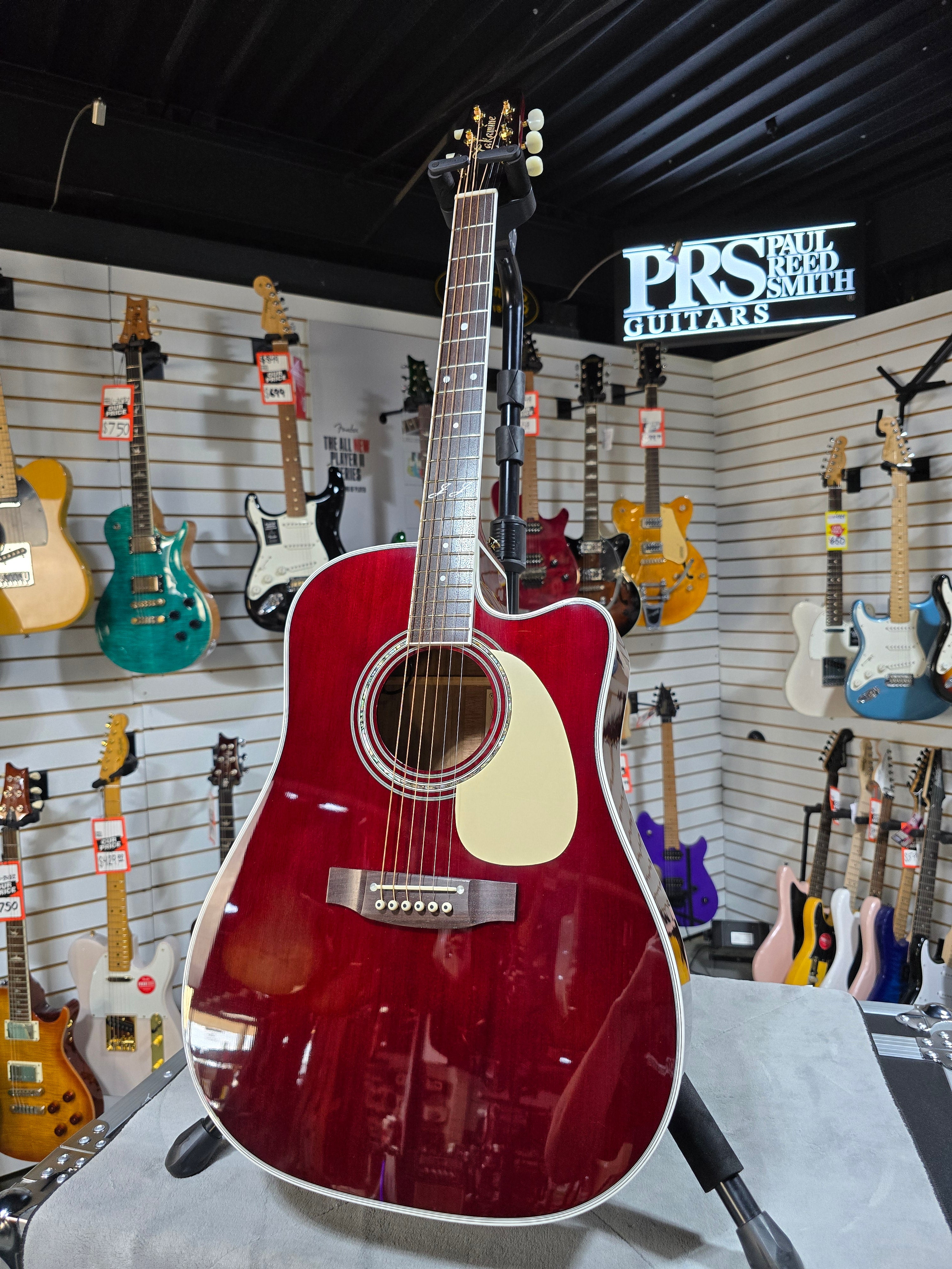 JJ325SRC John Jorgenson 6-String Acoustic-Electric - Gloss Red #851 GET PLEK'D!