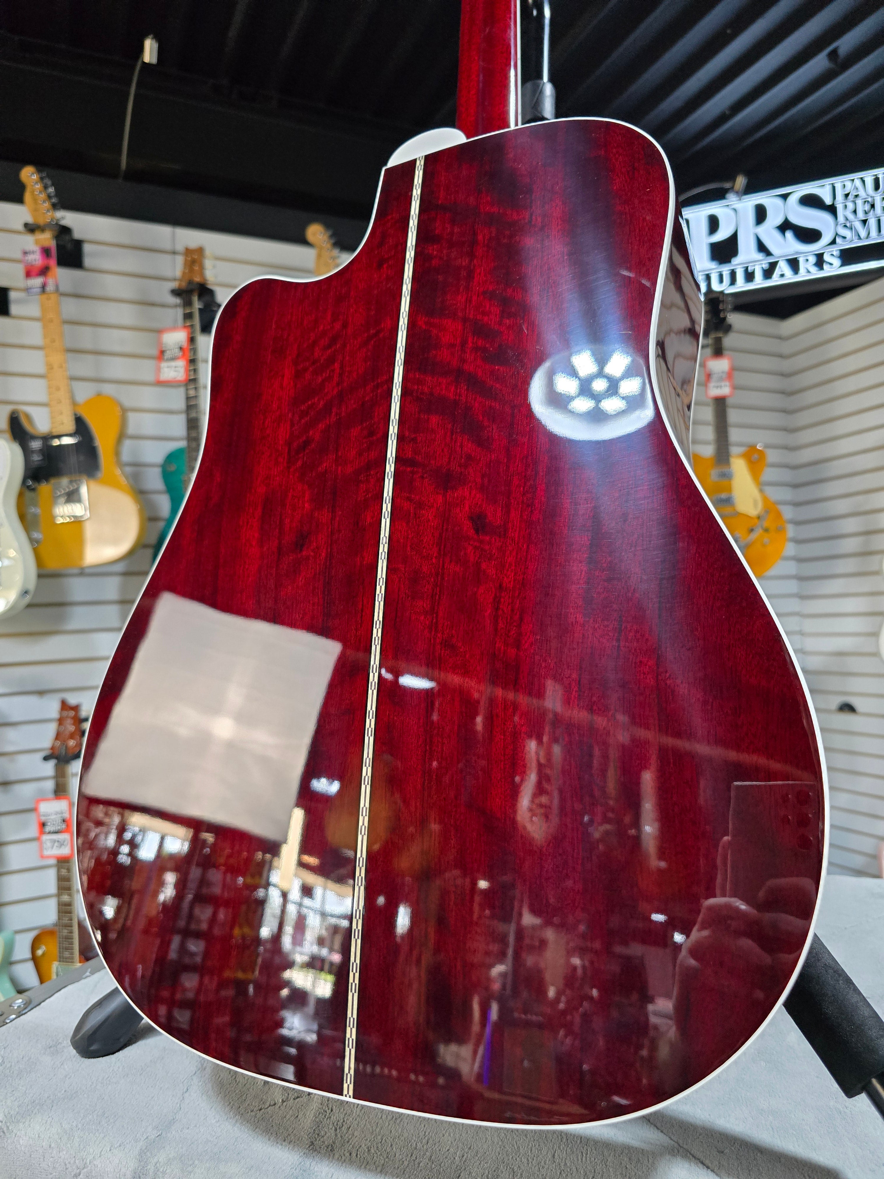 JJ325SRC John Jorgenson 6-String Acoustic-Electric - Gloss Red #851 GET PLEK'D!