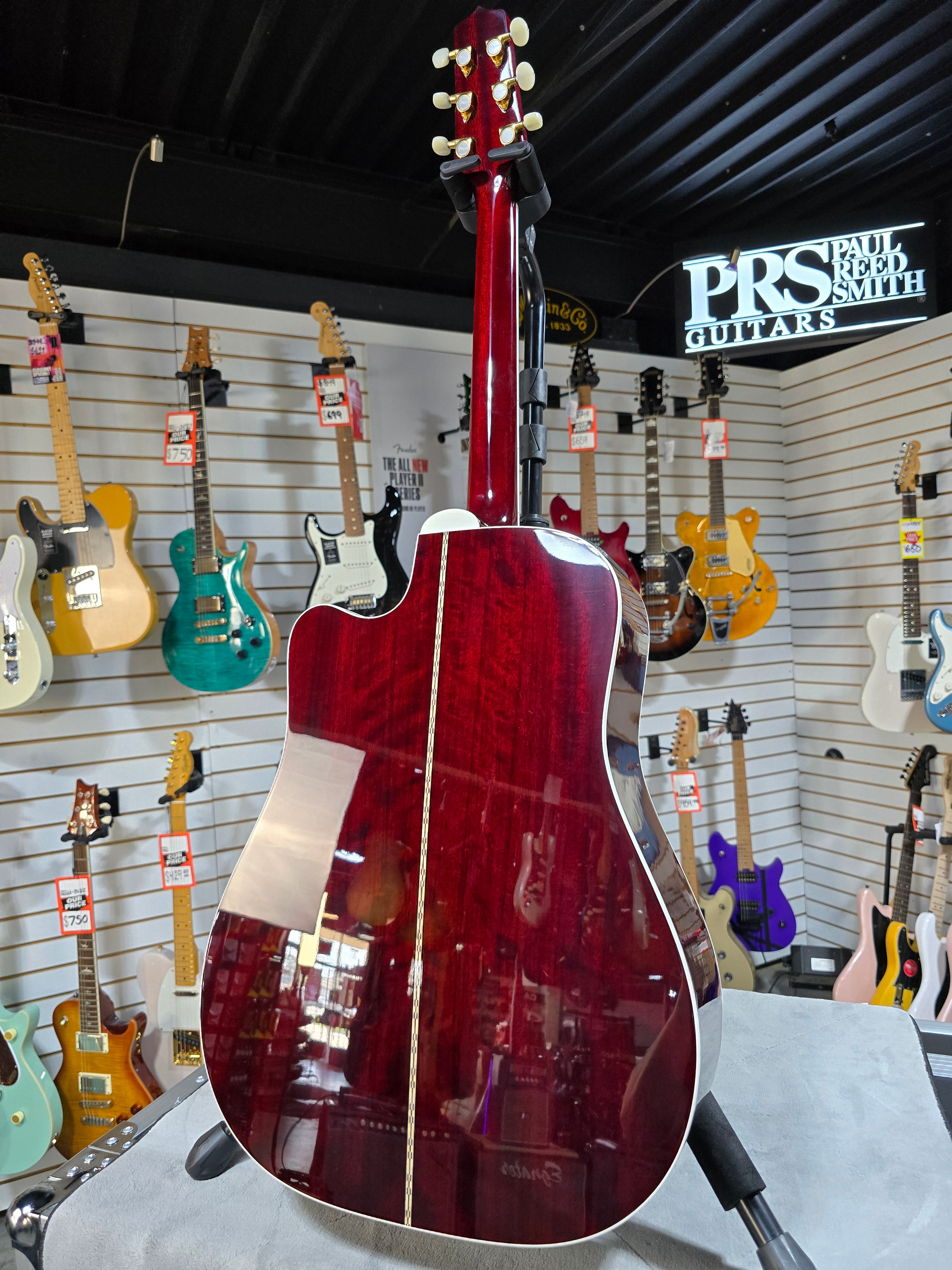 JJ325SRC John Jorgenson 6-String Acoustic-Electric - Gloss Red #851 GET PLEK'D!