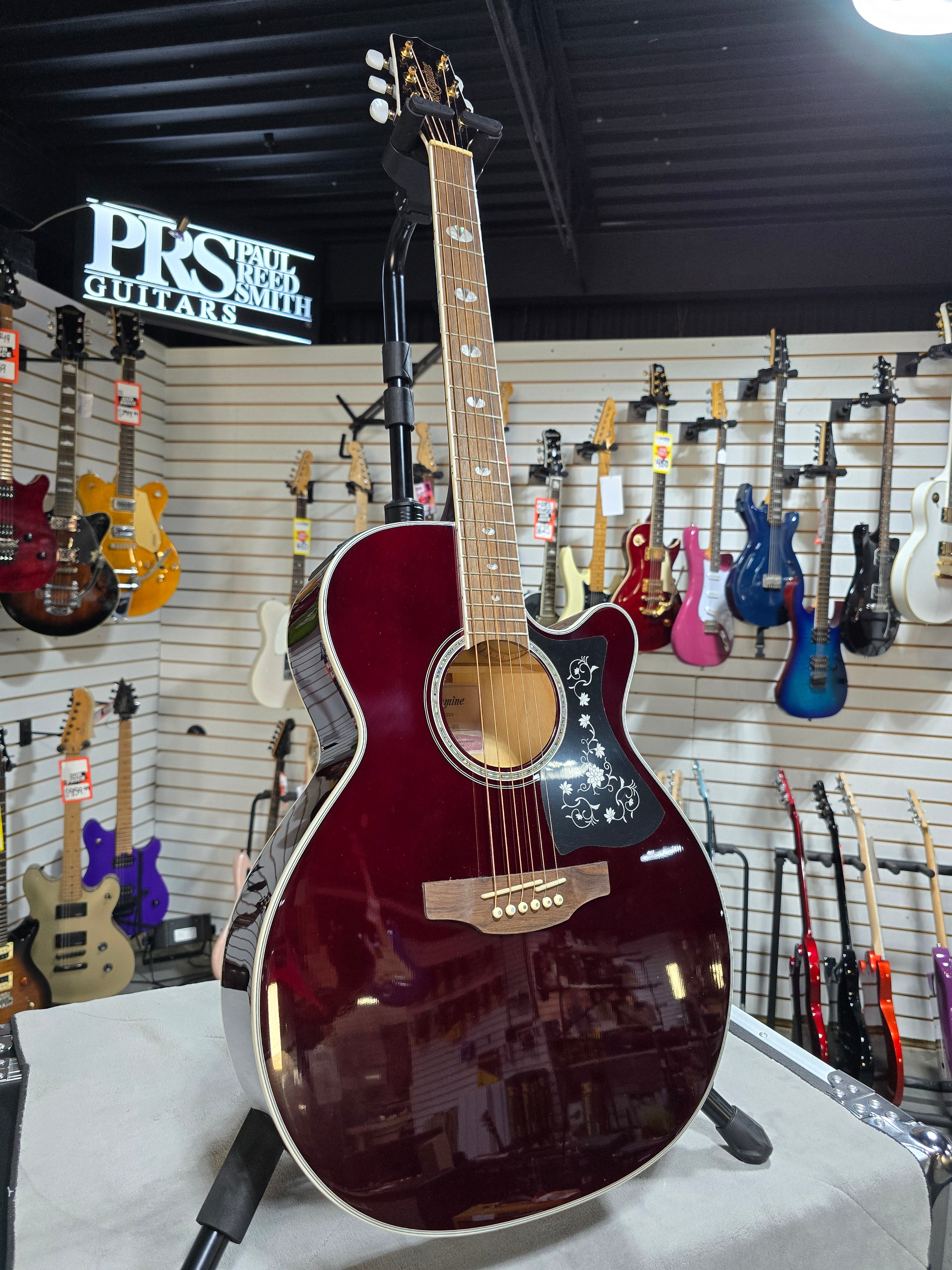N75CE Acoustic-Electric Guitar - Red Wine #606 GET PLEK'D!
