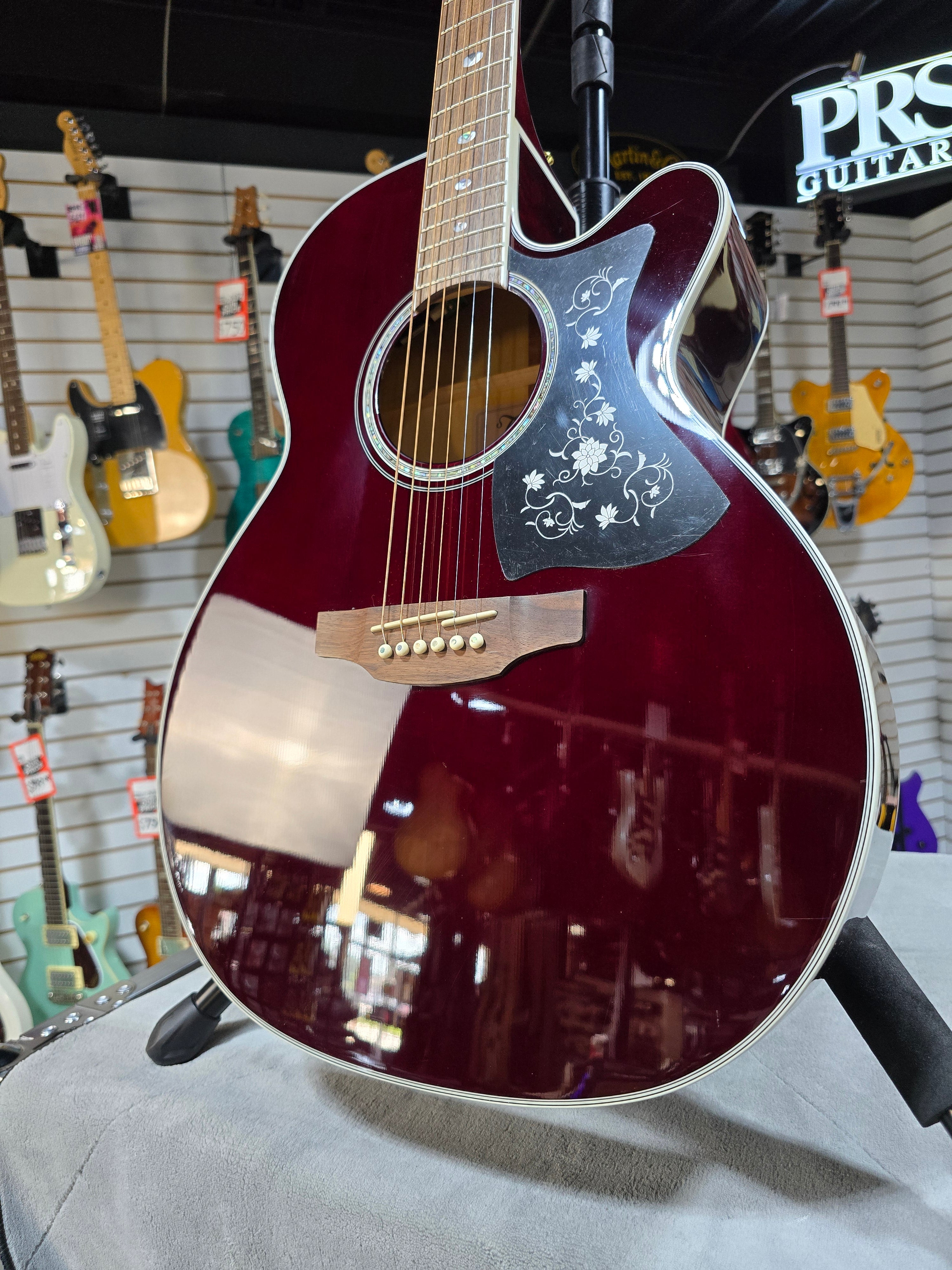 N75CE Acoustic-Electric Guitar - Red Wine #606 GET PLEK'D!