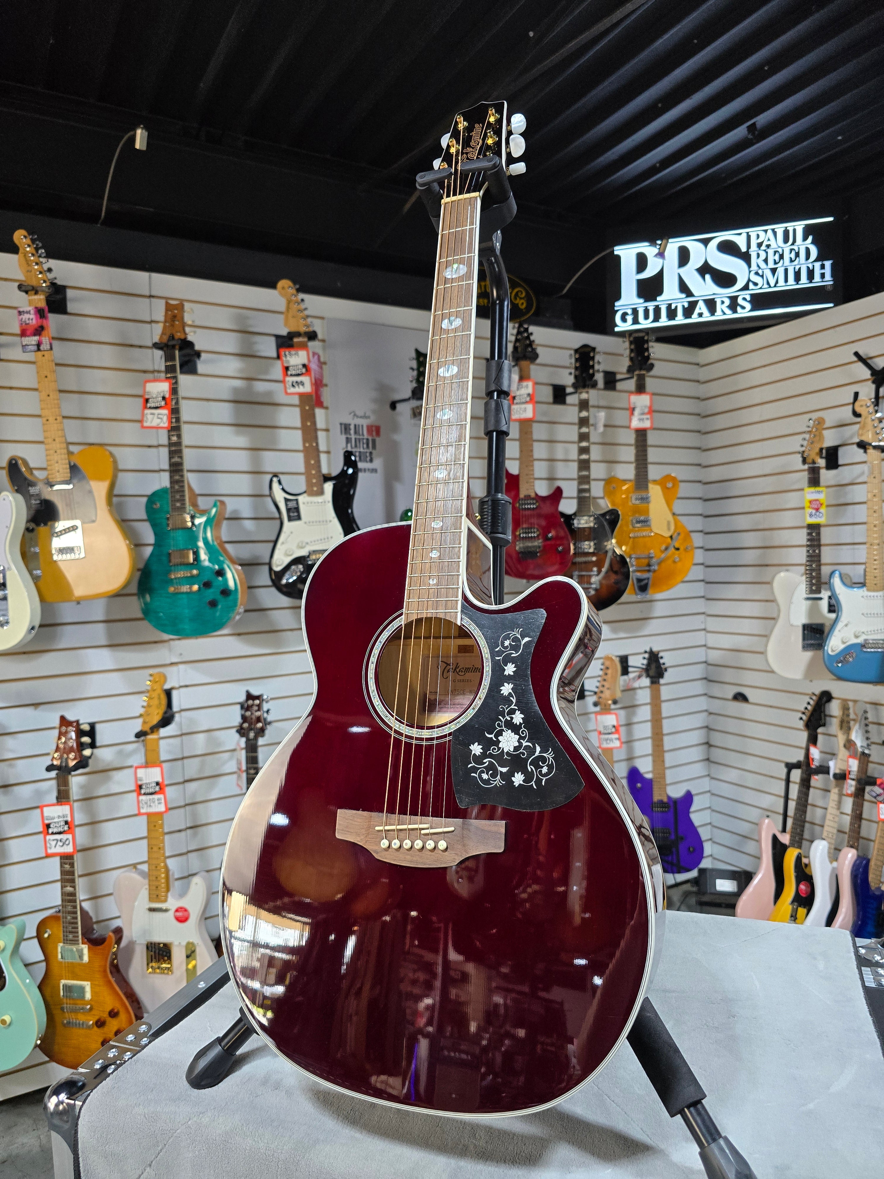 N75CE Acoustic-Electric Guitar - Red Wine #606 GET PLEK'D!