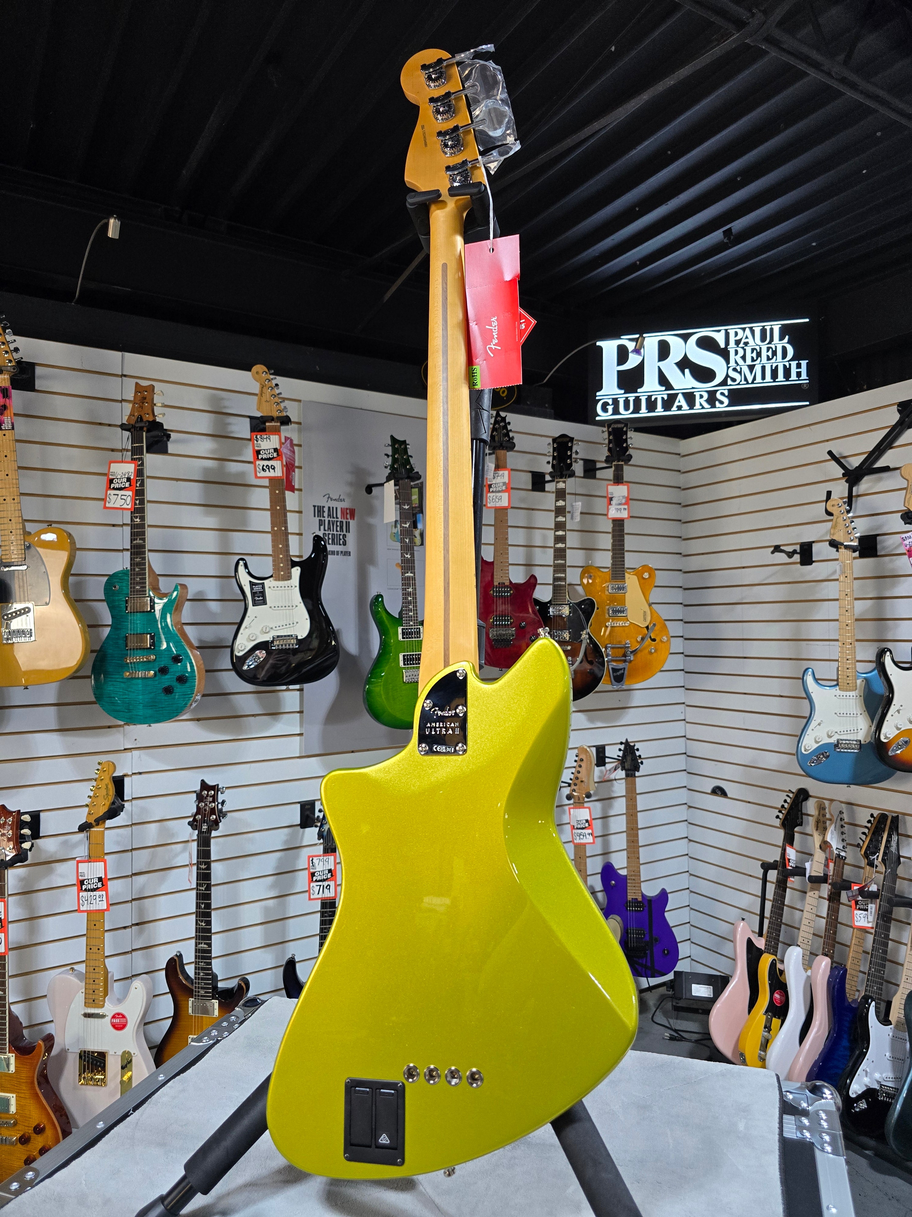 Fender American Ultra II Meteora Bass - Solar Flare - Maple Fingerboard w/ OHSC & PLEK*D #580