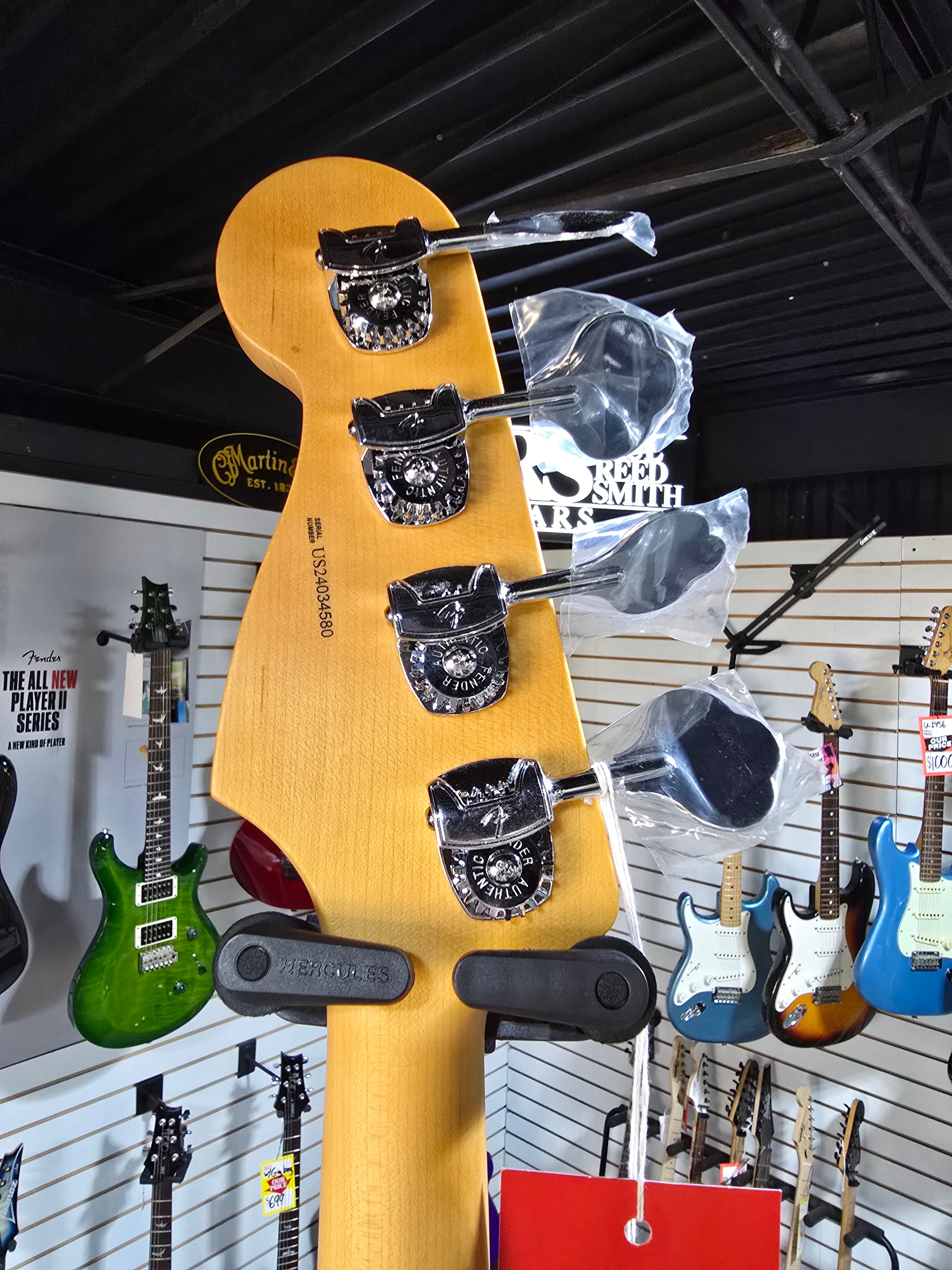 Fender American Ultra II Meteora Bass - Solar Flare - Maple Fingerboard w/ OHSC & PLEK*D #580