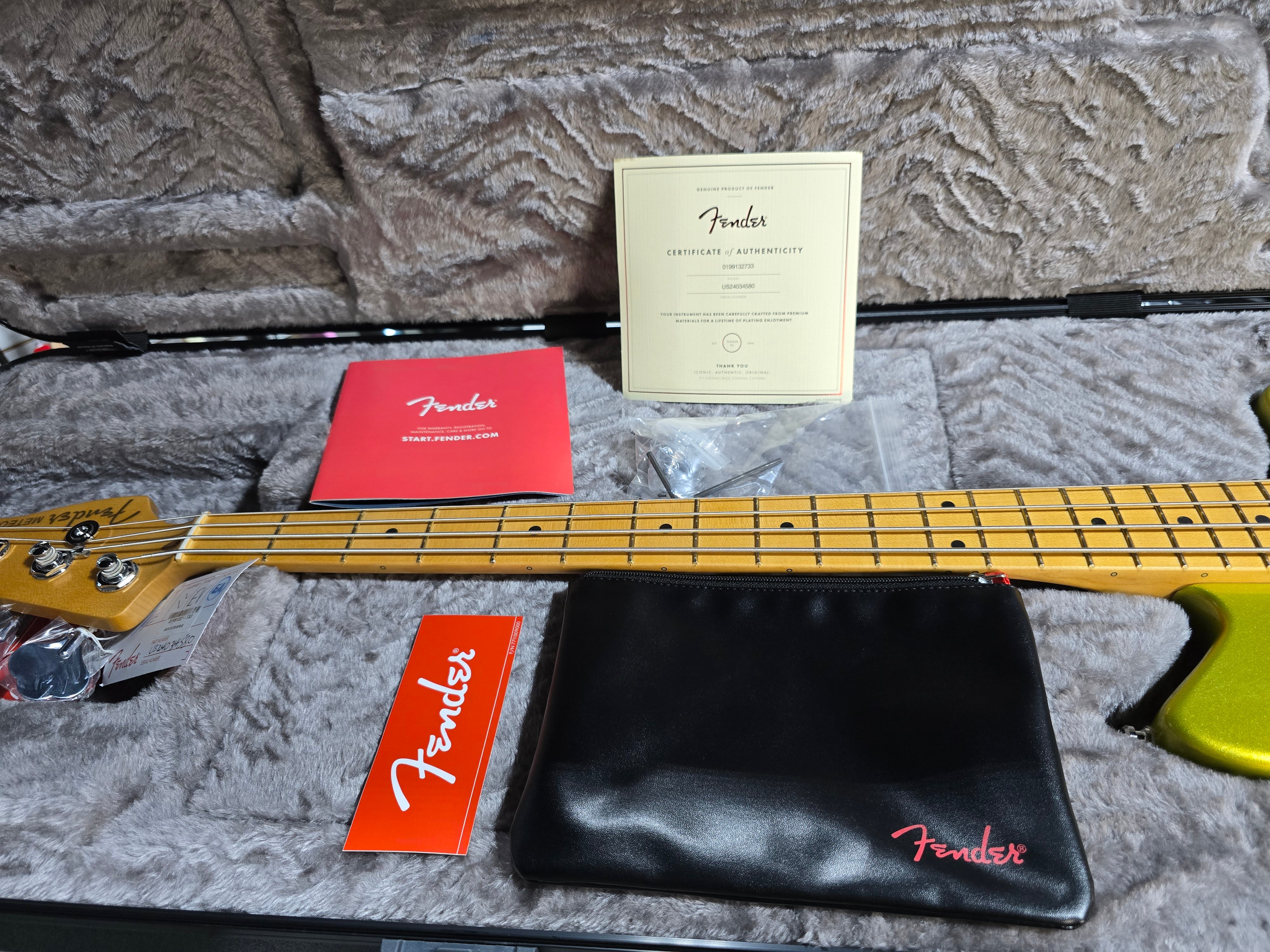 Fender American Ultra II Meteora Bass - Solar Flare - Maple Fingerboard w/ OHSC & PLEK*D #580