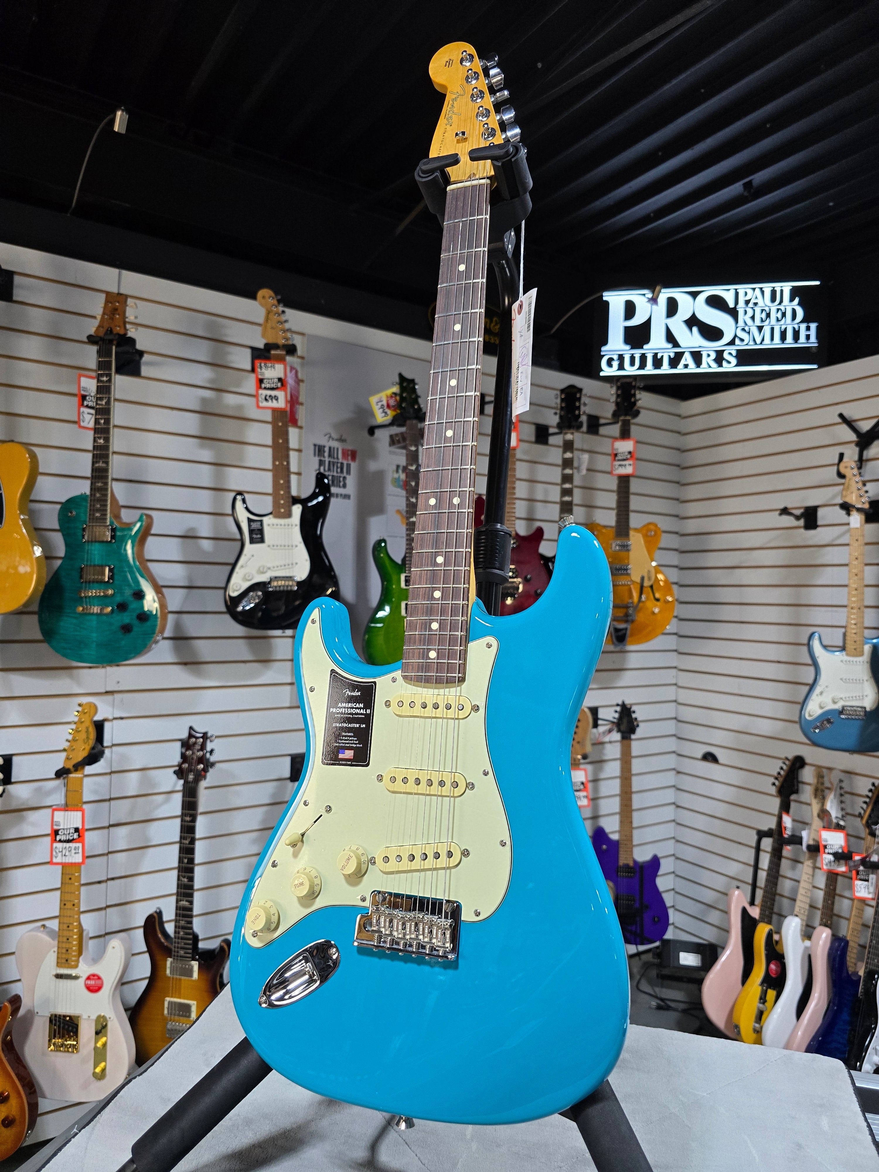 Fender American Professional II Stratocaster LH - Miami Blue w/Rosewood FB & OHSC + PLEK*D #693