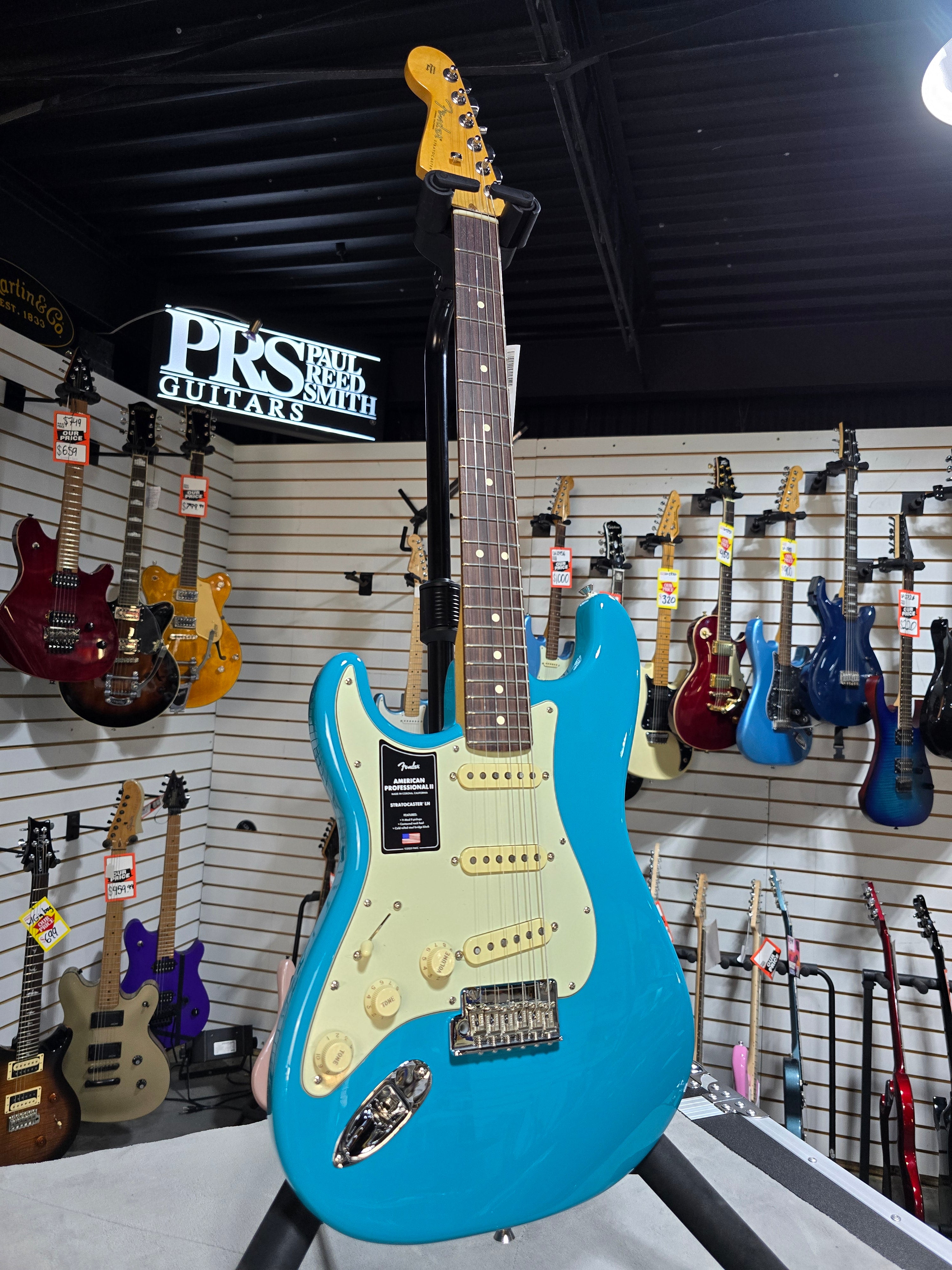 Fender American Professional II Stratocaster LH - Miami Blue w/Rosewood FB & OHSC + PLEK*D #693