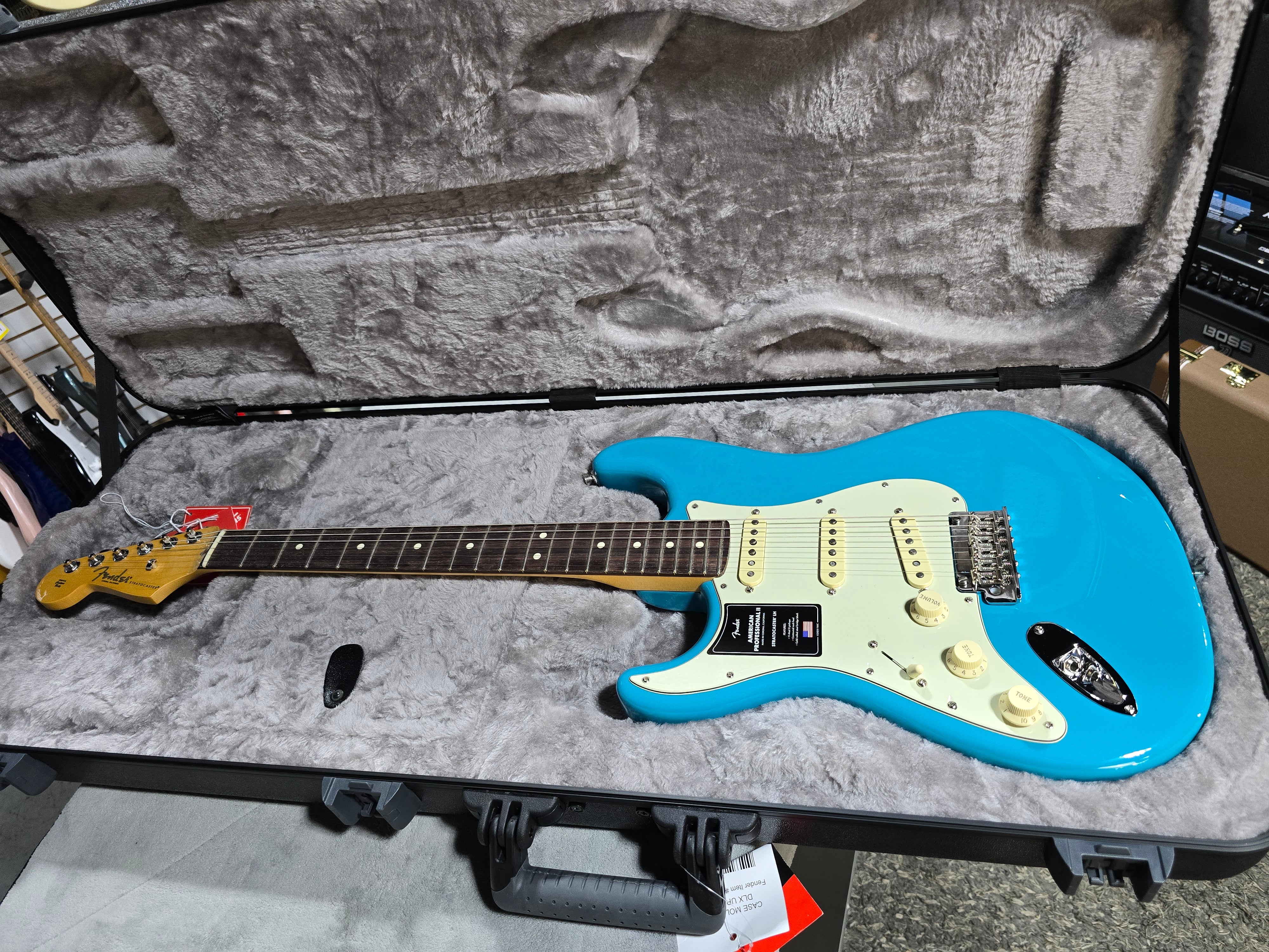 Fender American Professional II Stratocaster LH - Miami Blue w/Rosewood FB & OHSC + PLEK*D #693