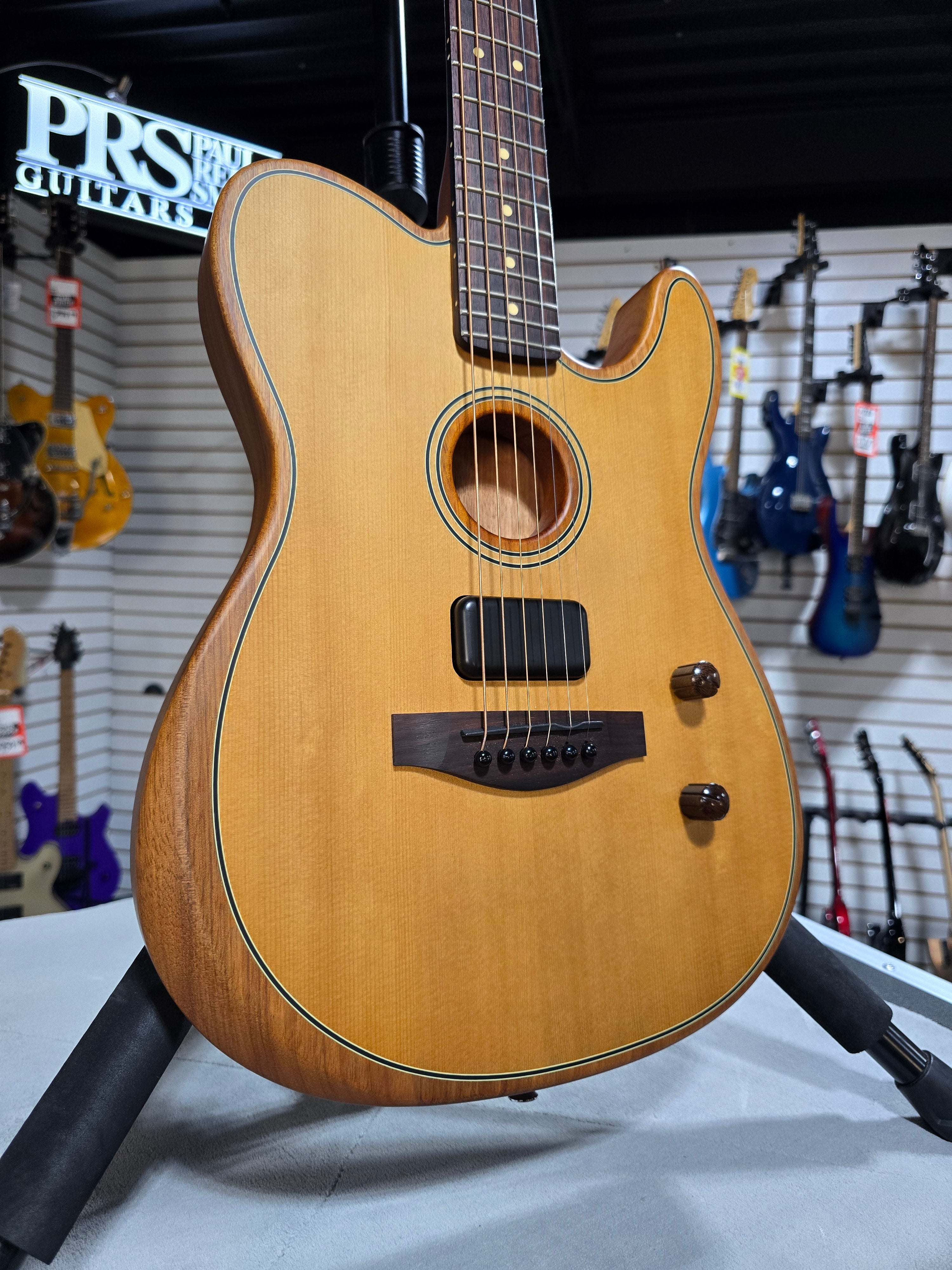 Fender Acoustasonic Standard Telecaster Acoustic-electric Guitar - Aged Natural & PLEK*D #339