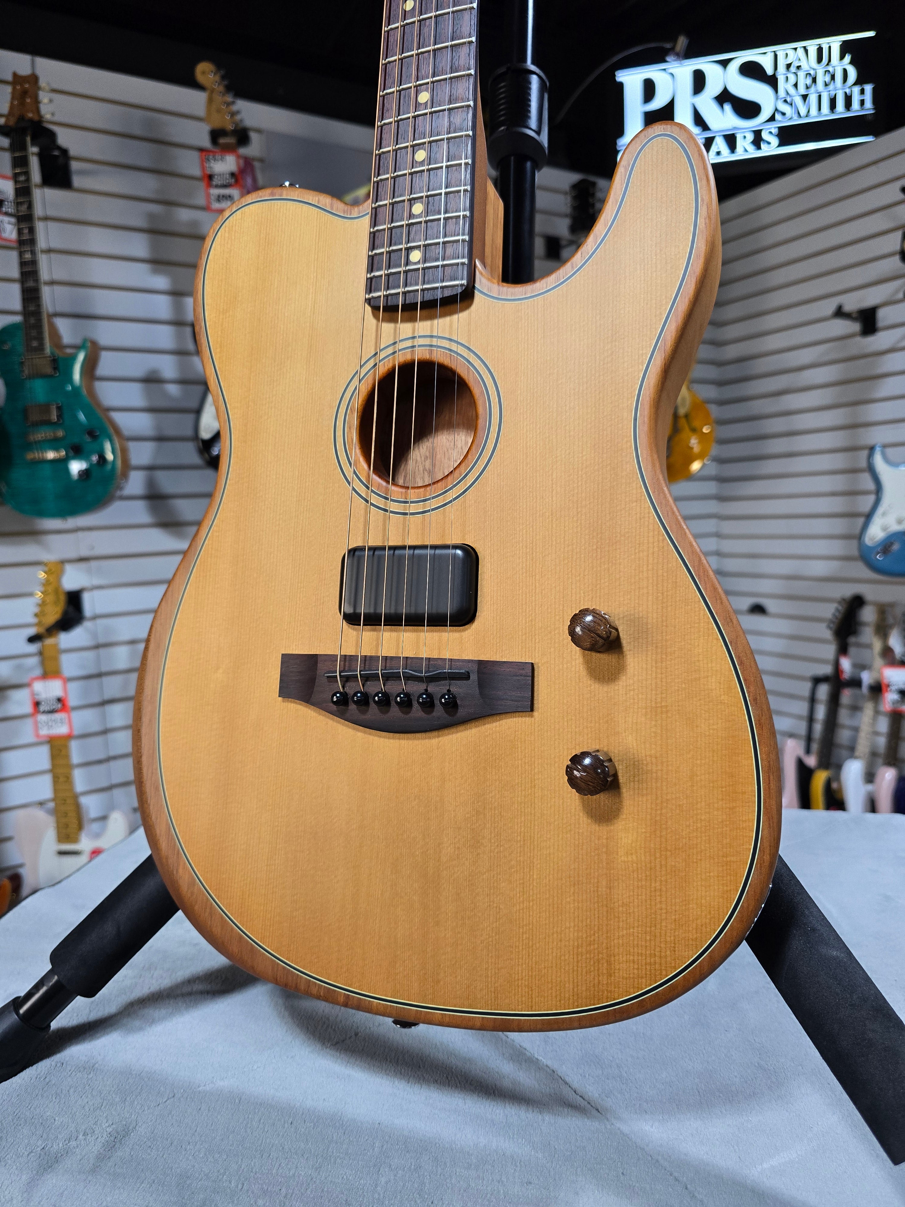 Fender Acoustasonic Standard Telecaster Acoustic-electric Guitar - Aged Natural & PLEK*D #339