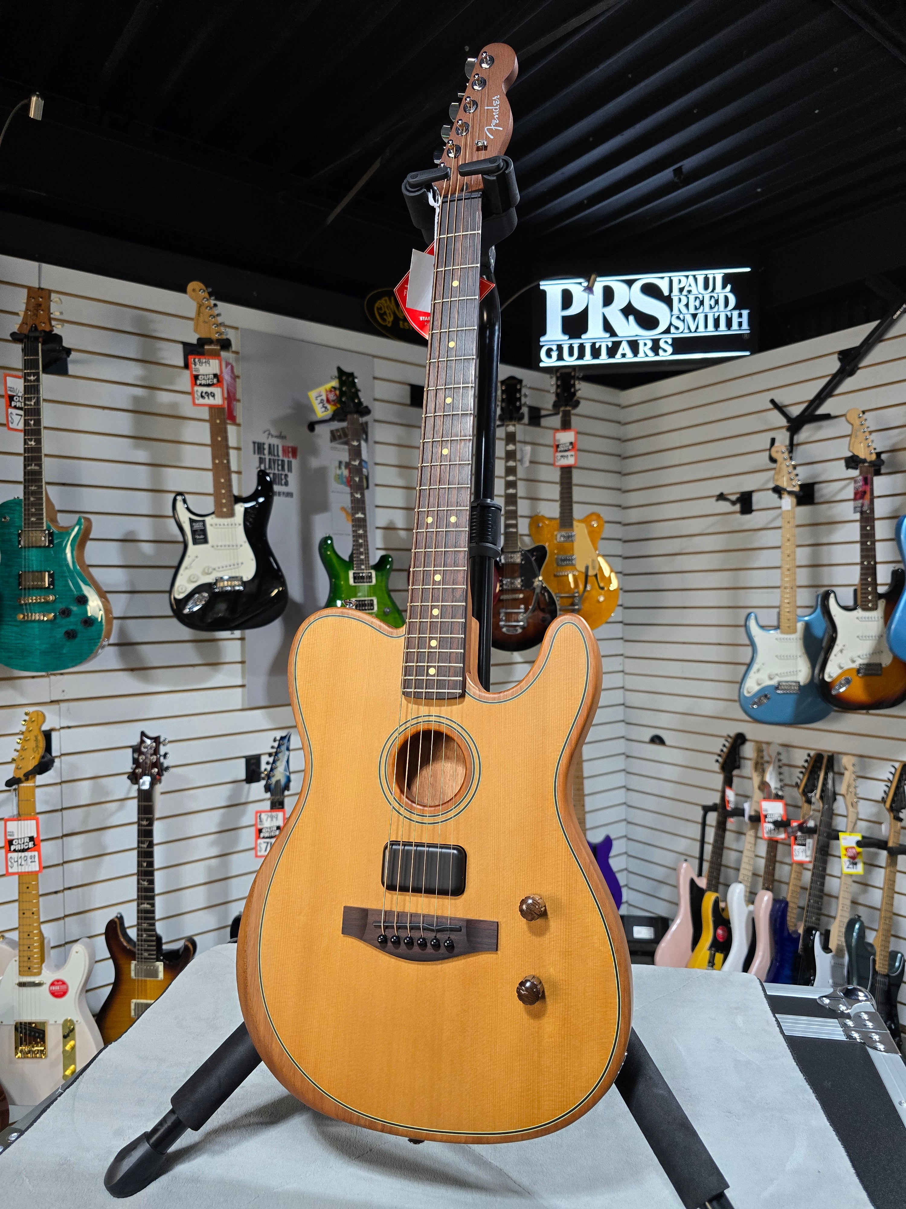 Fender Acoustasonic Standard Telecaster Acoustic-electric Guitar - Aged Natural & PLEK*D #339