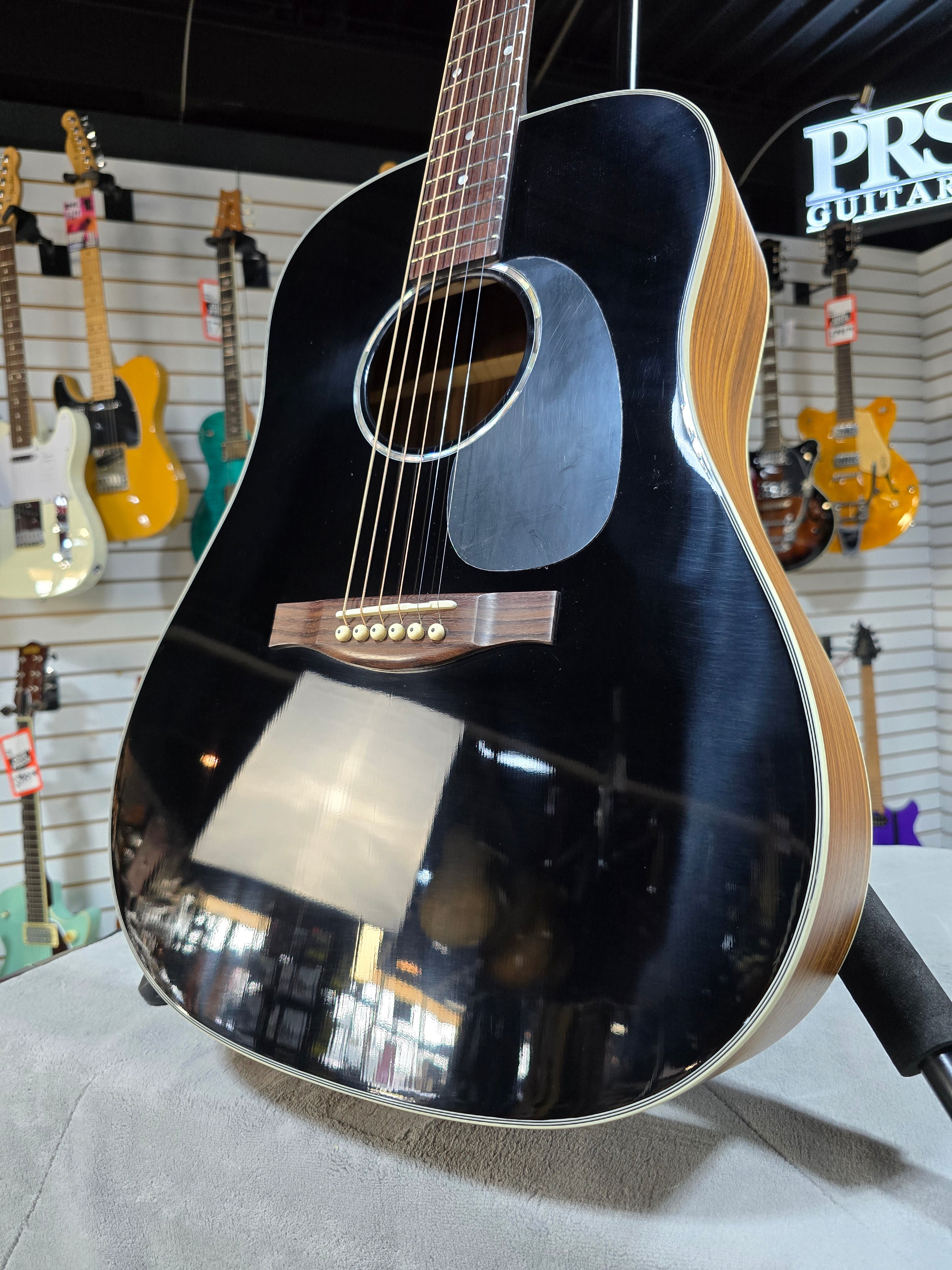 Eastman PCH2-D Acoustic Guitar - Black w/ Gig Bag #917