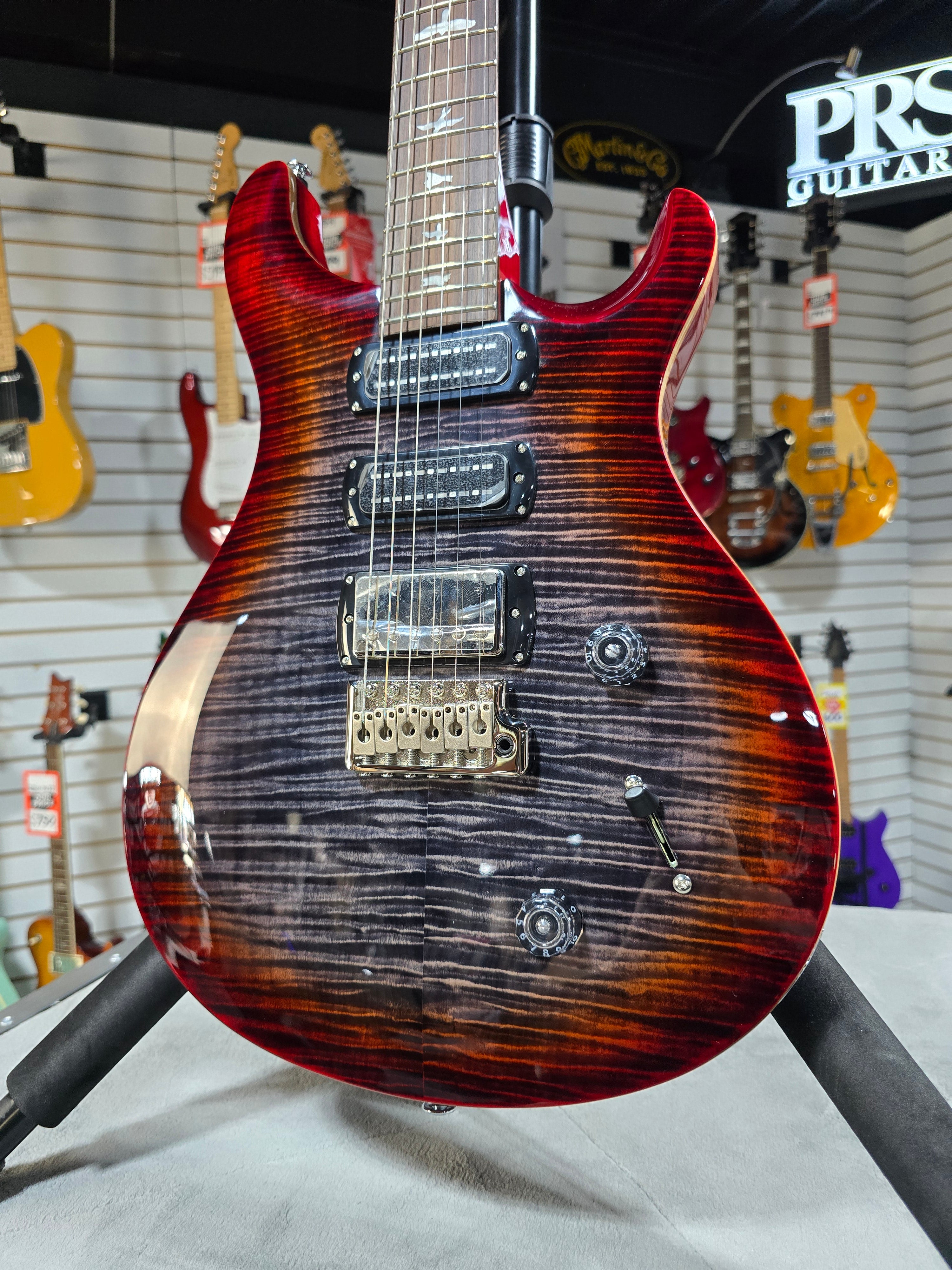 PRS SE Studio Electric Guitar - Charcoal Cherry Burst w/Gig Bag & PLEK*D #704