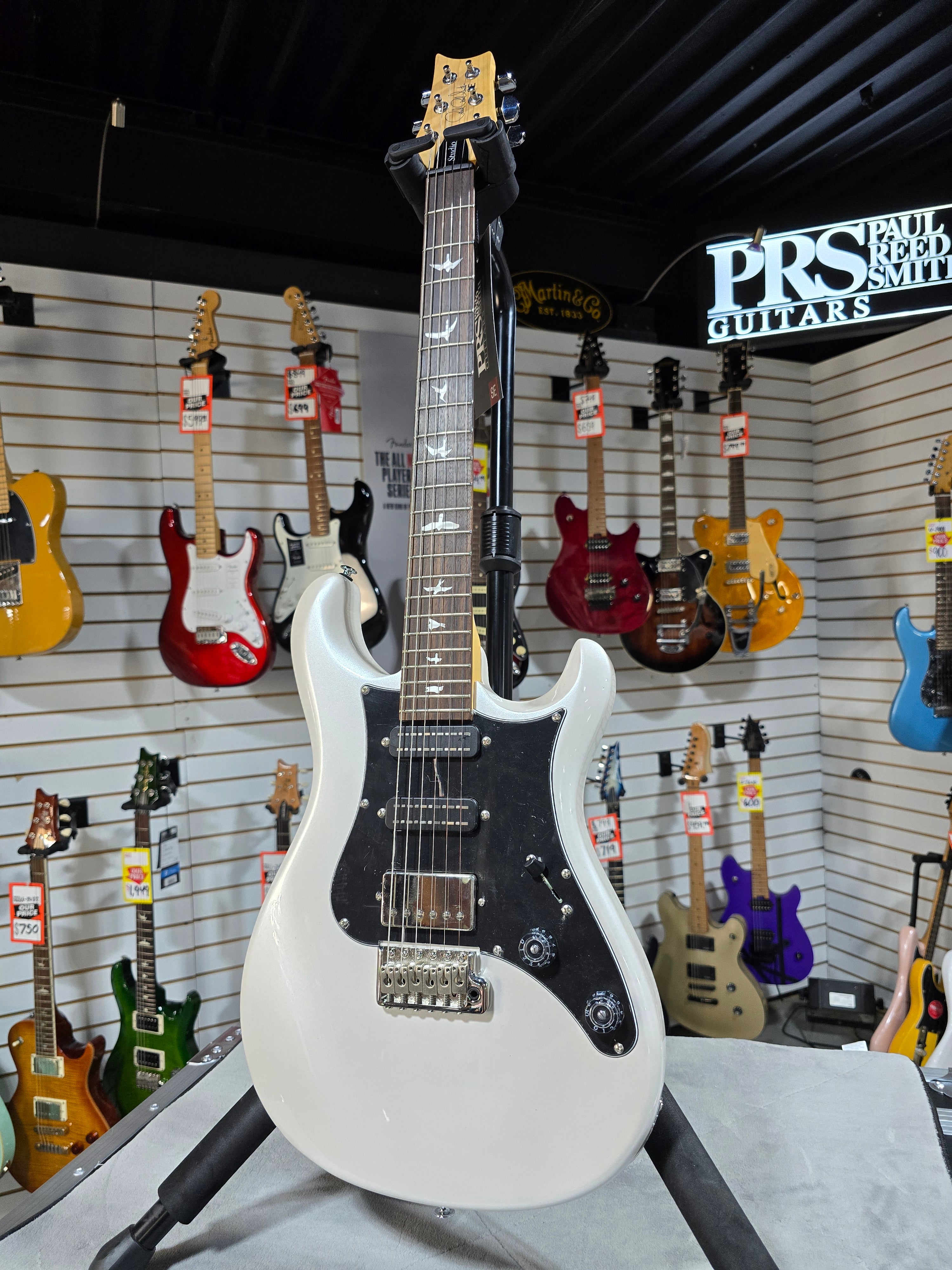 PRS SE Studio Standard Electric Guitar - Pearl White w/Gig Bag & PLEK*D #946