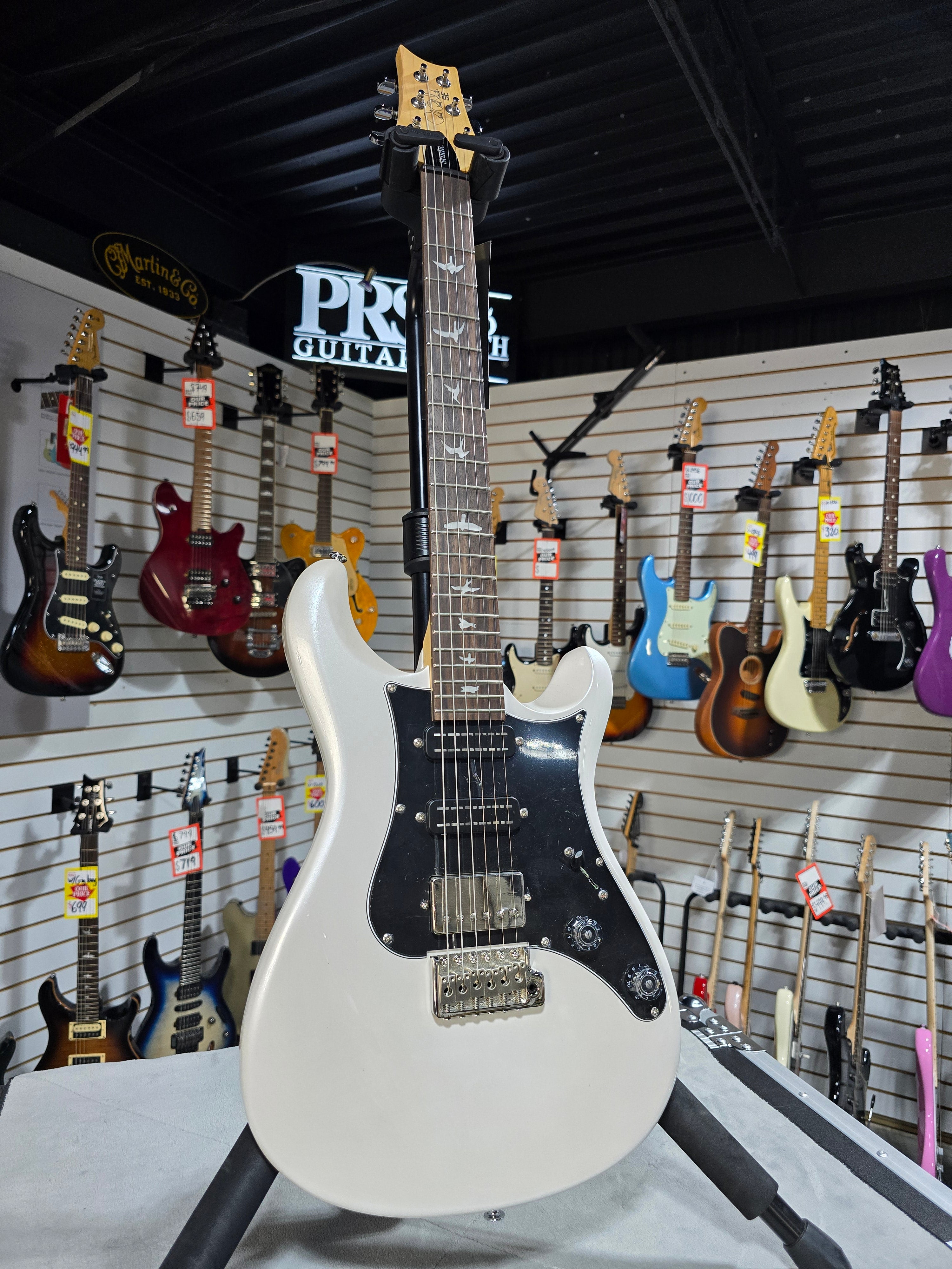 PRS SE Studio Standard Electric Guitar - Pearl White w/Gig Bag & PLEK*D #946