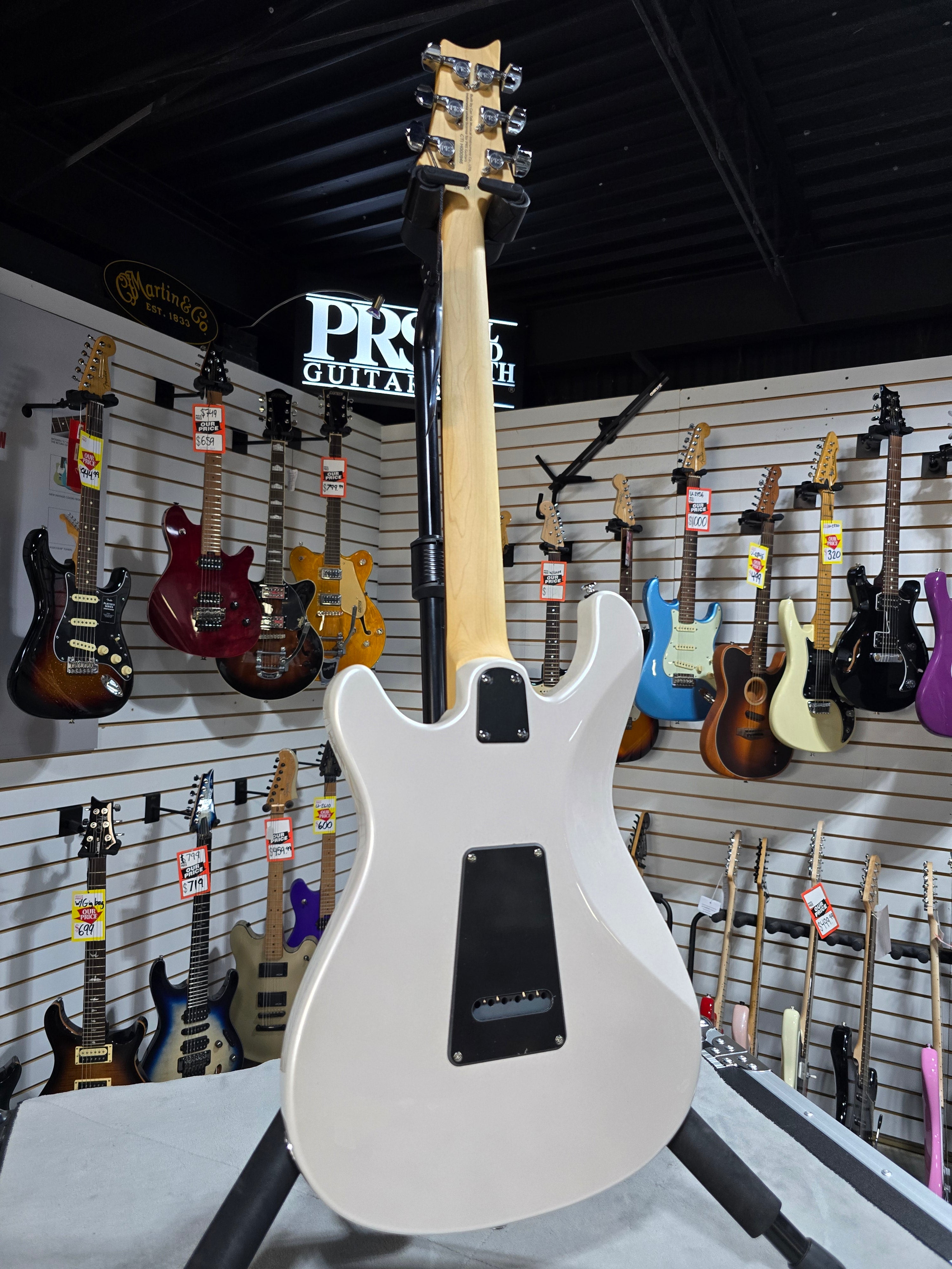 PRS SE Studio Standard Electric Guitar - Pearl White w/Gig Bag & PLEK*D #946