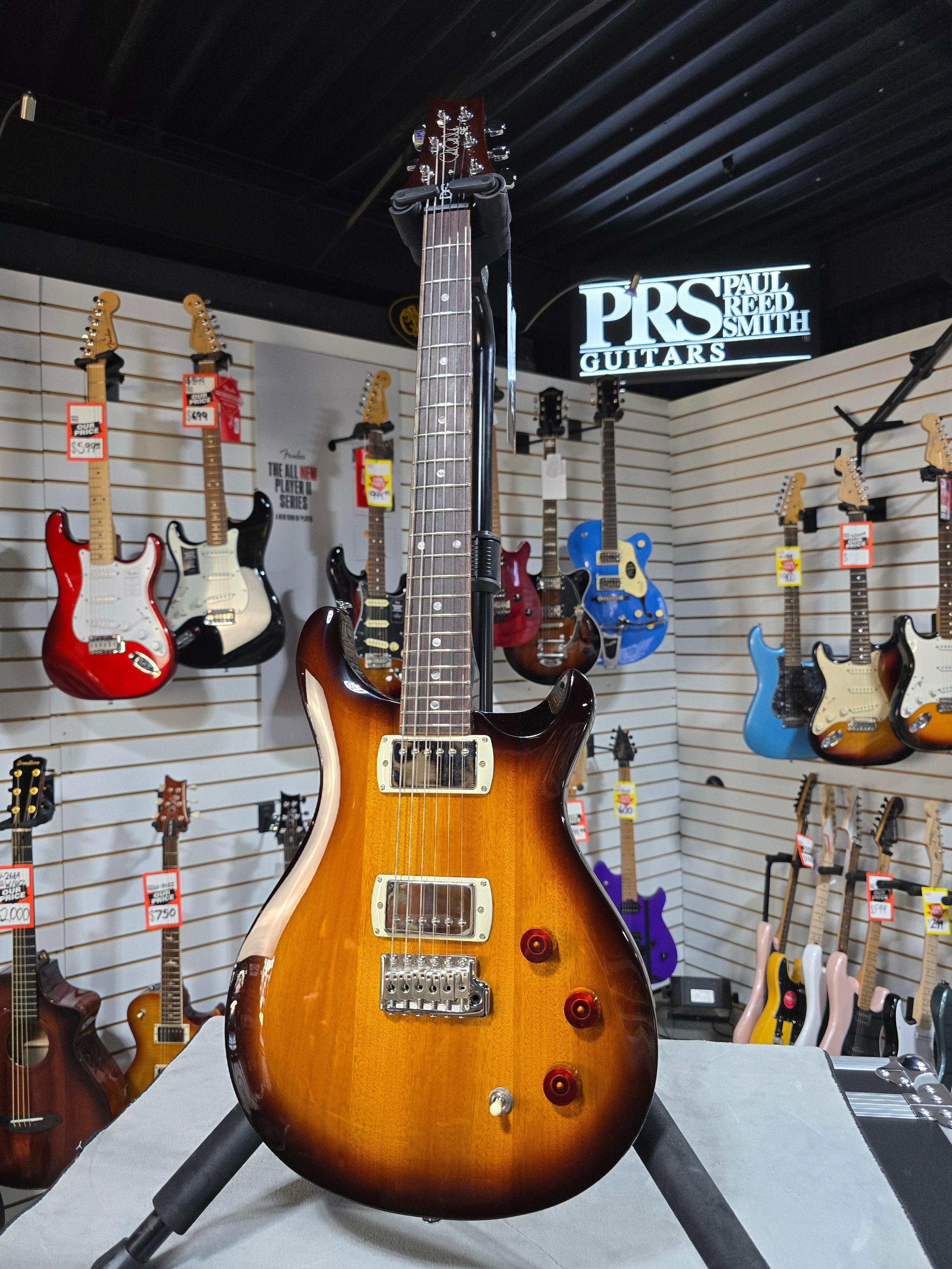 PRS SE DGT David Grissom Electric Guitar - McCarty Tobacco Sunburst w/ Gig Bag & PLEK*D #462