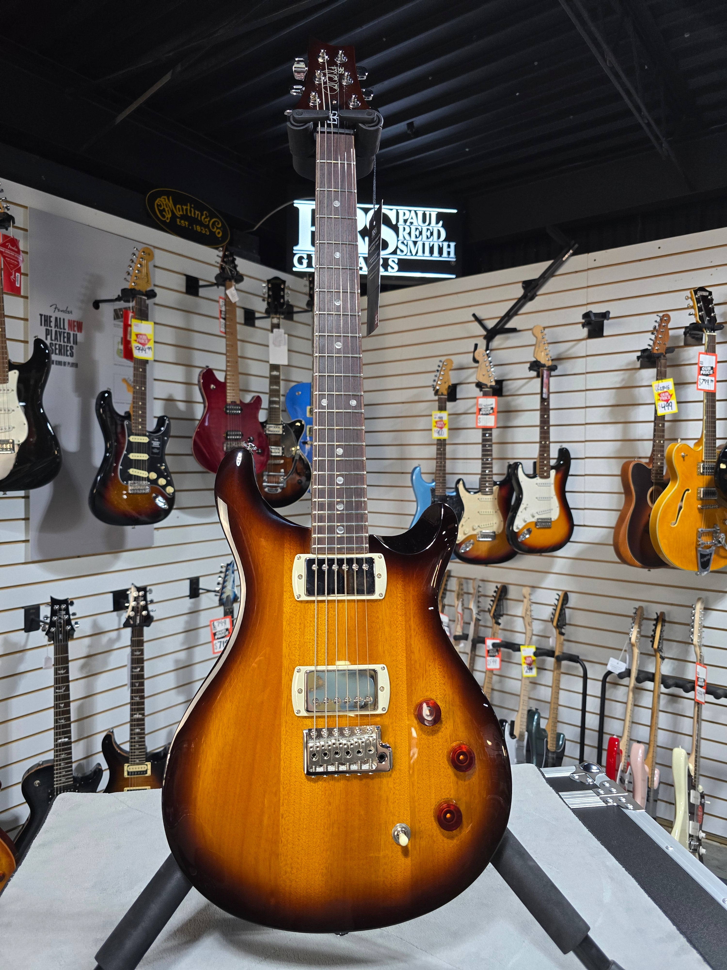 PRS SE DGT David Grissom Electric Guitar - McCarty Tobacco Sunburst w/ Gig Bag & PLEK*D #462