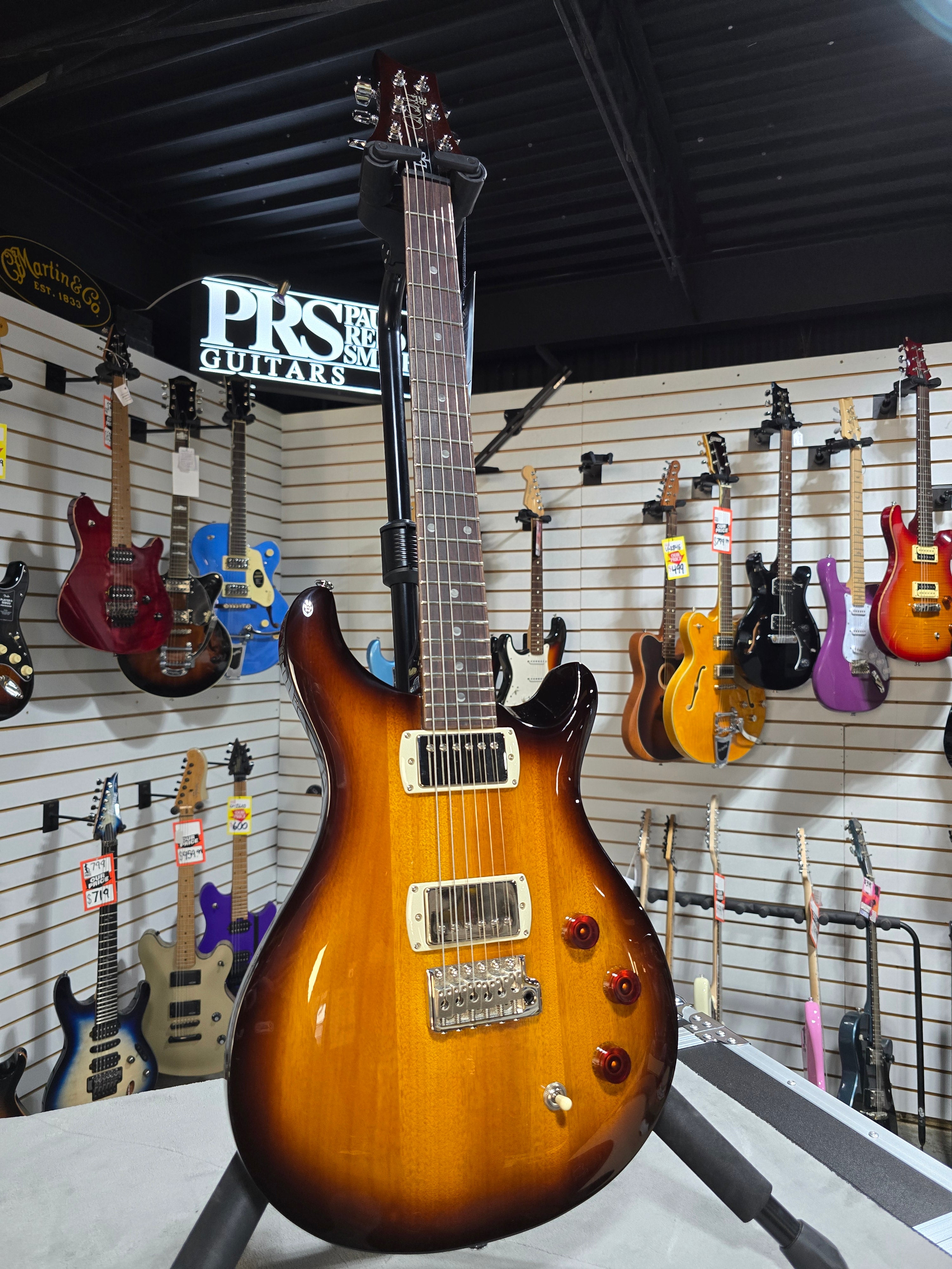 PRS SE DGT David Grissom Electric Guitar - McCarty Tobacco Sunburst w/ Gig Bag & PLEK*D #462