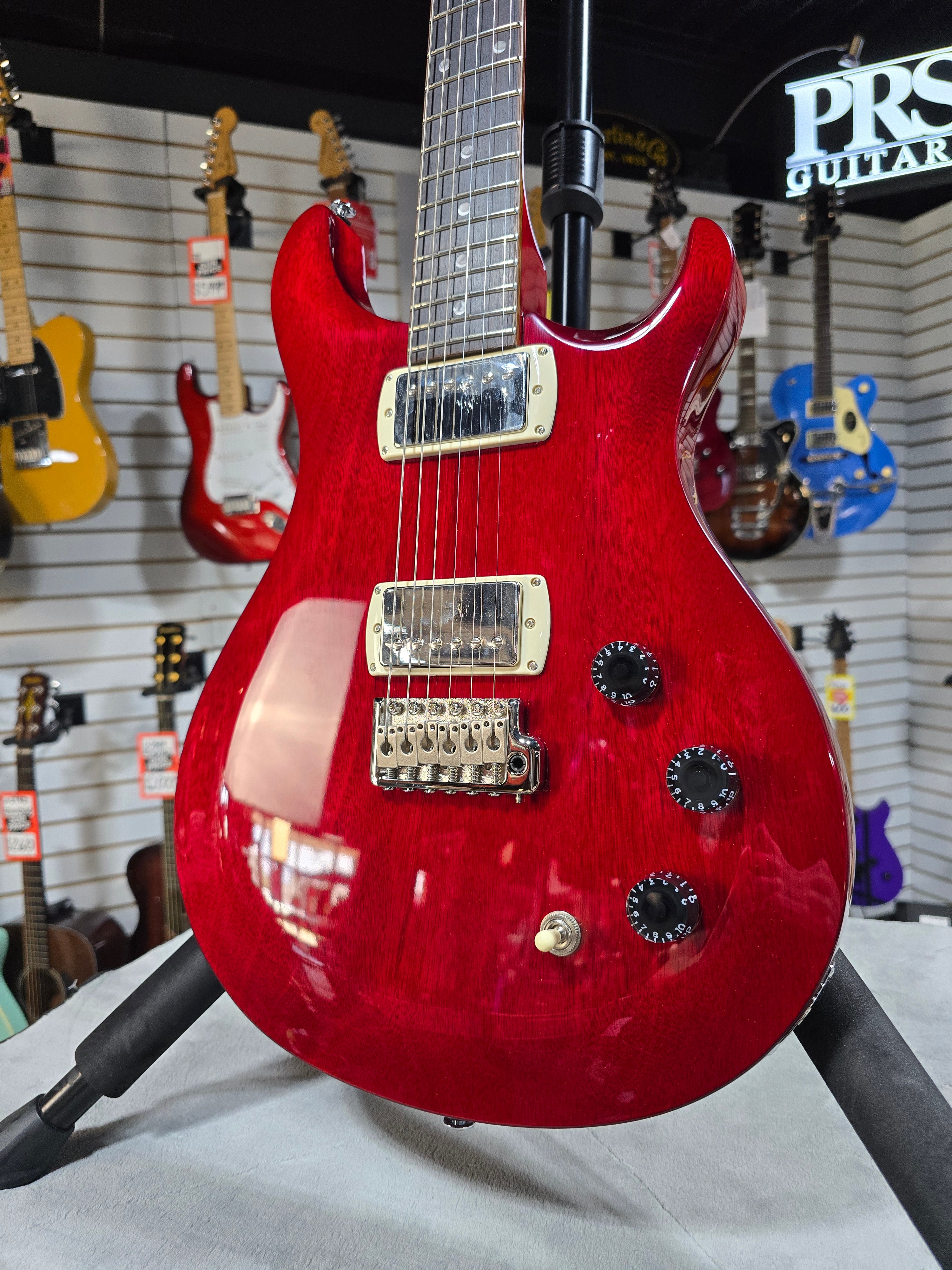 PRS SE DGT David Grissom Electric Guitar - Vintage Cherry w/Gig Bag & PLEK*D #909