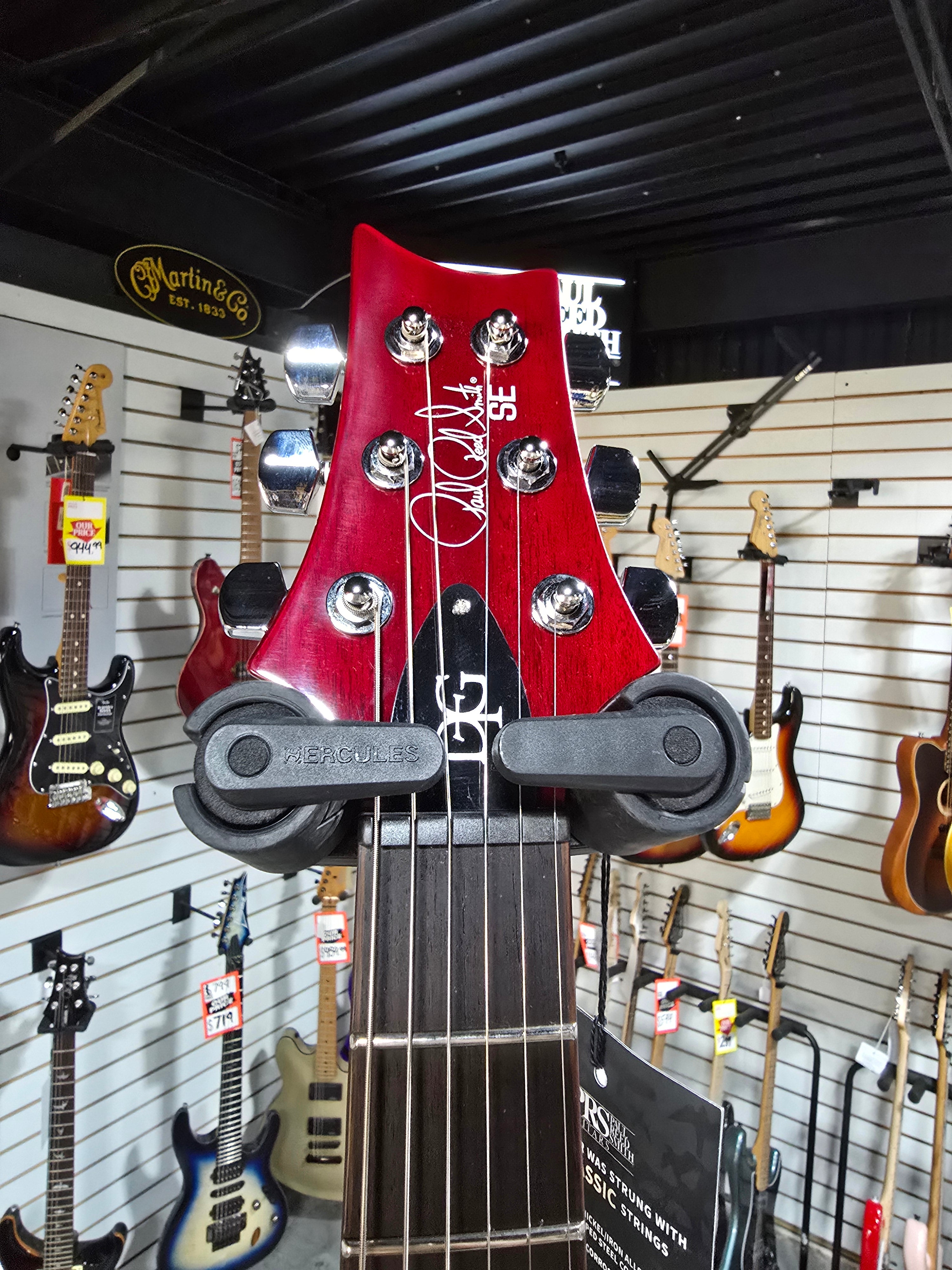 PRS SE DGT David Grissom Electric Guitar - Vintage Cherry w/Gig Bag & PLEK*D #909