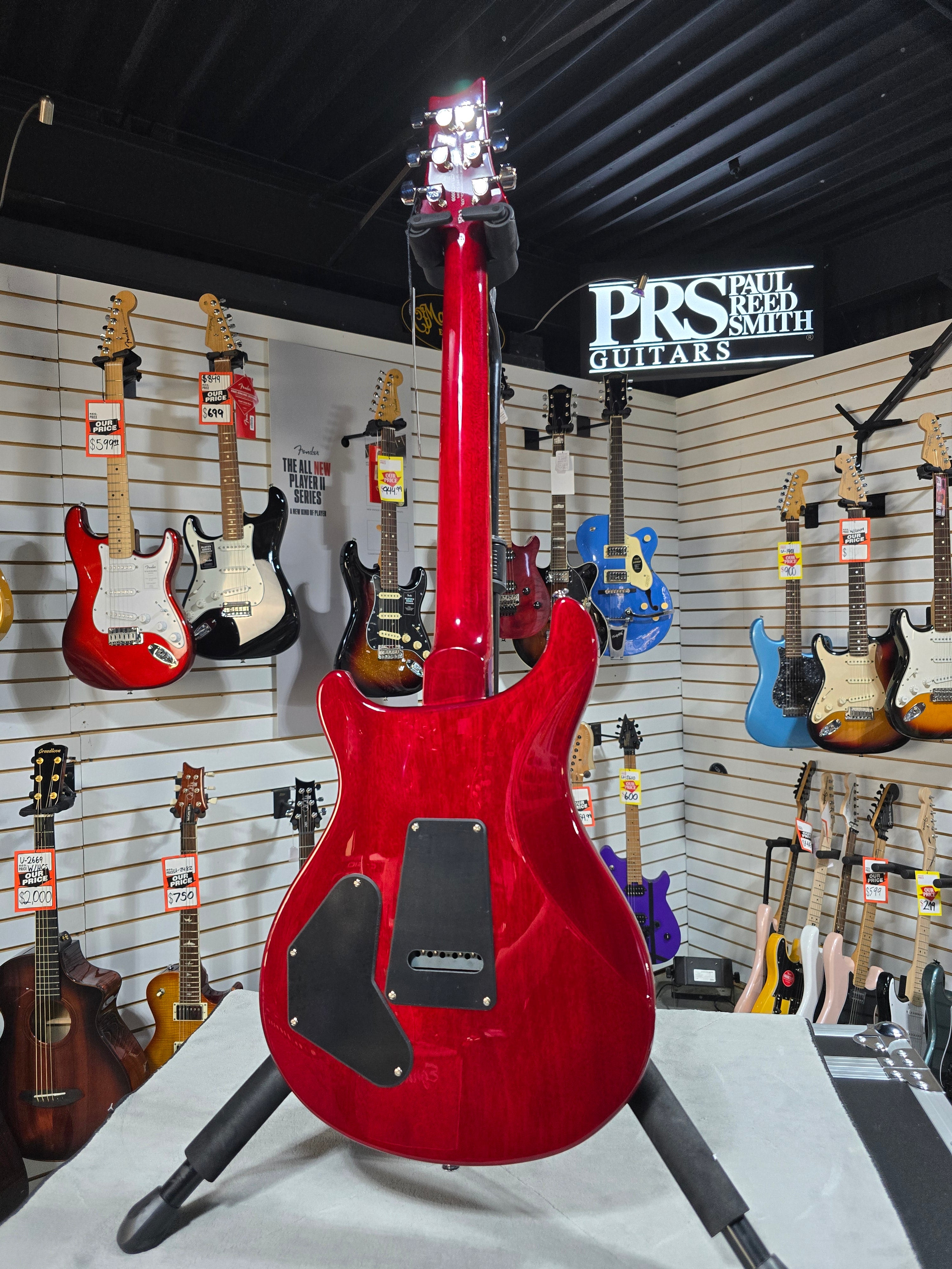 PRS SE DGT David Grissom Electric Guitar - Vintage Cherry w/Gig Bag & PLEK*D #909