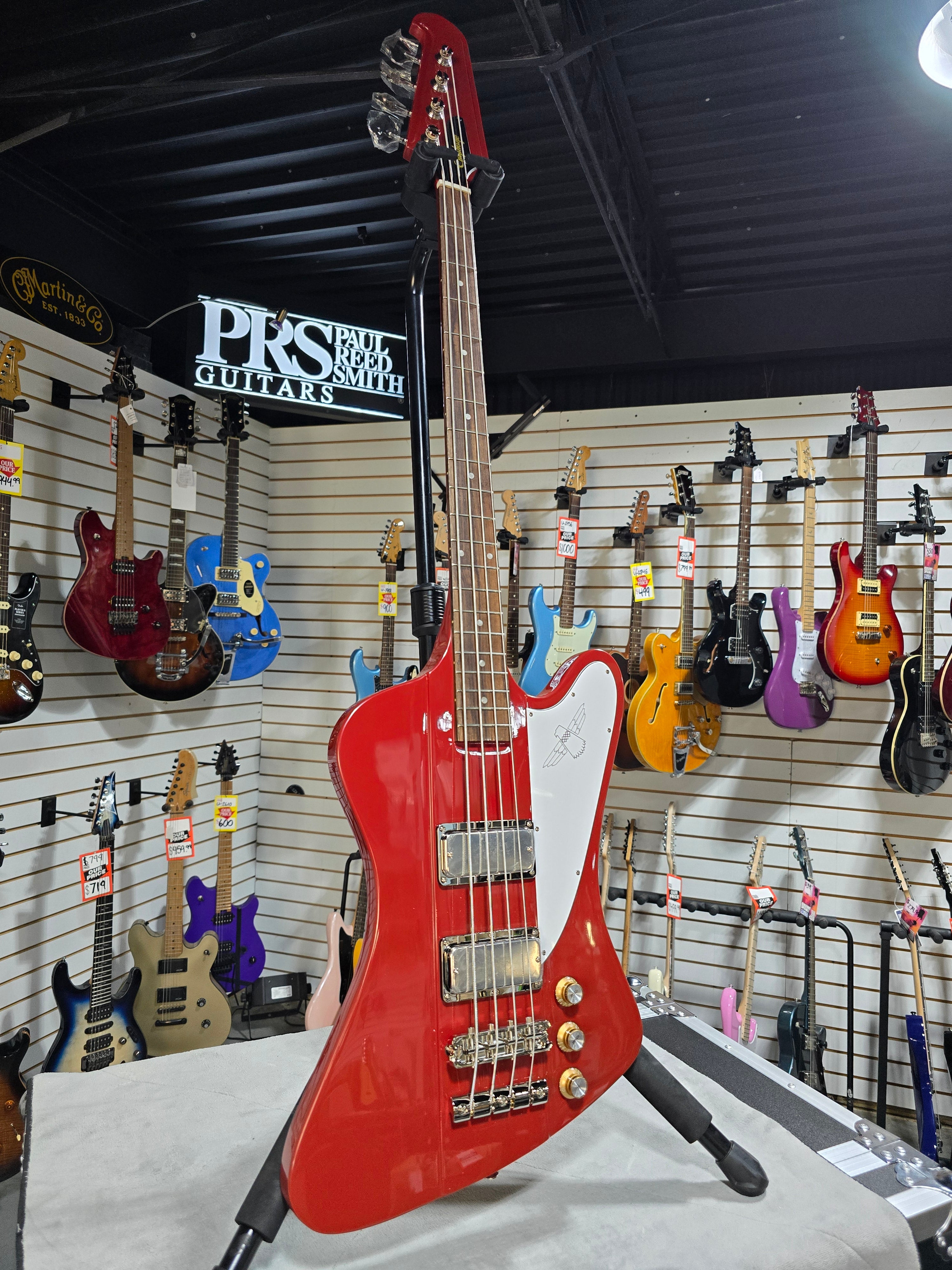 Epiphone Thunderbird '64 Bass Guitar - Ember Red W/Gig Bag & PLEK*D #311