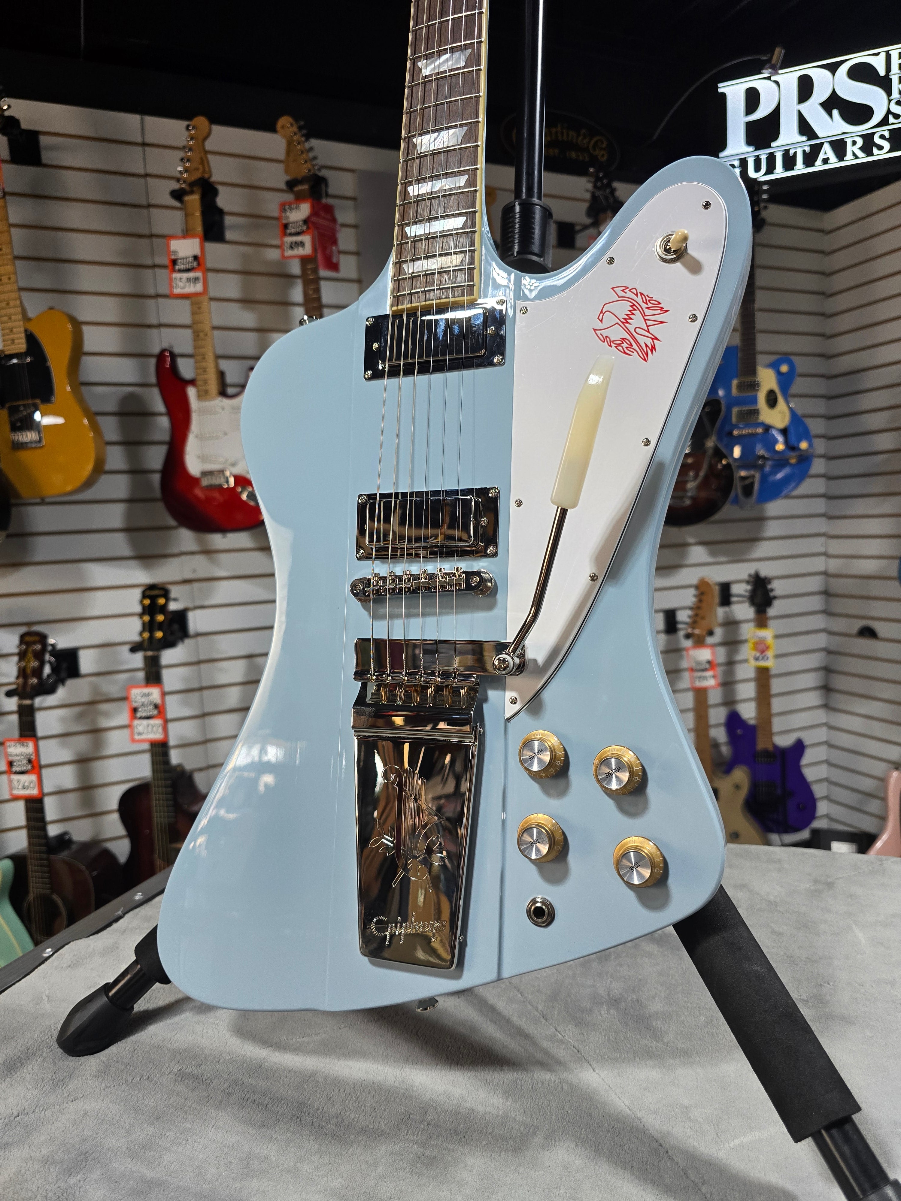Epiphone 1963 Firebird V - Frost Blue w/ OHSC & PLEK*D #644