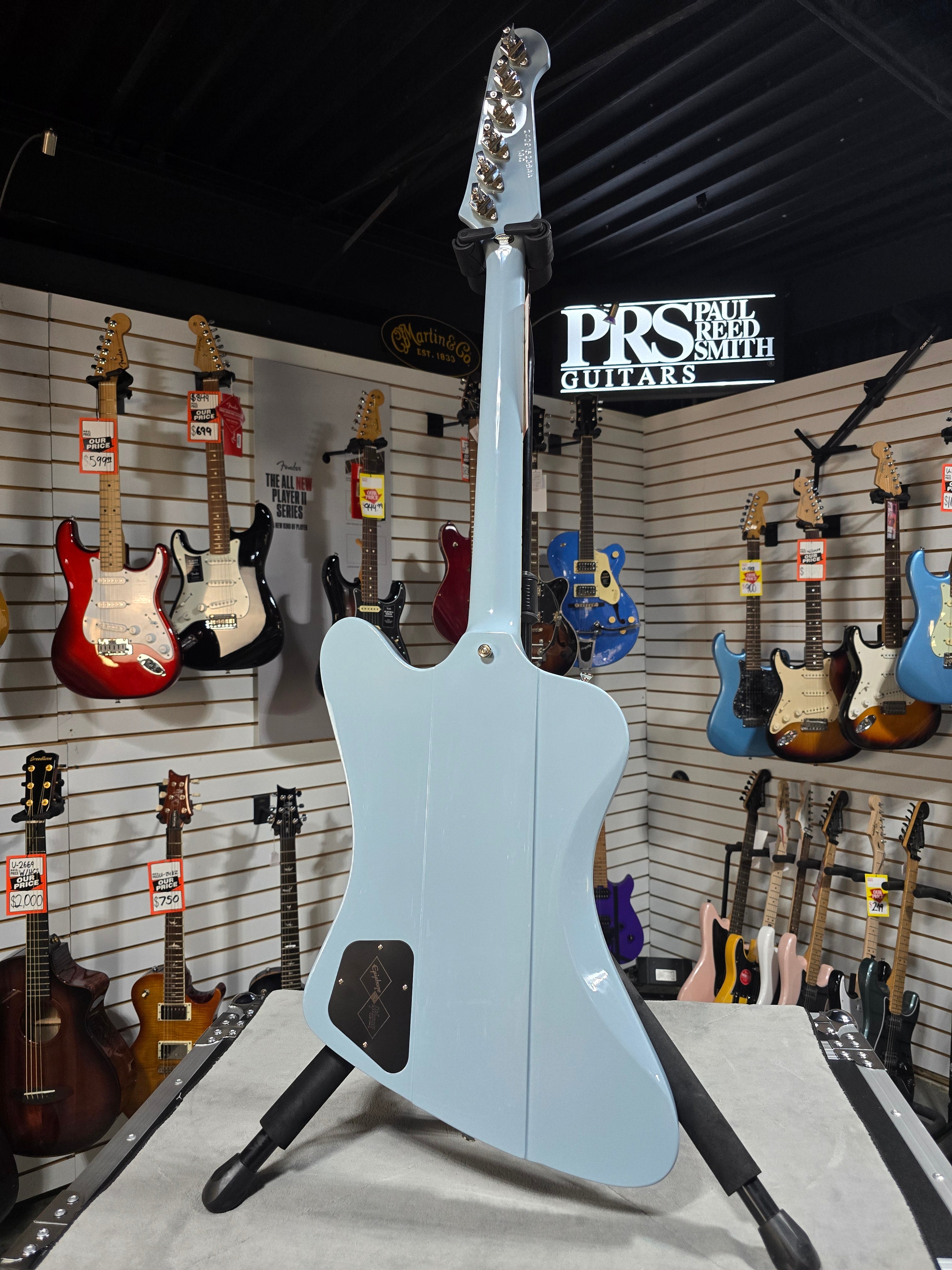 Epiphone 1963 Firebird V - Frost Blue w/ OHSC & PLEK*D #644