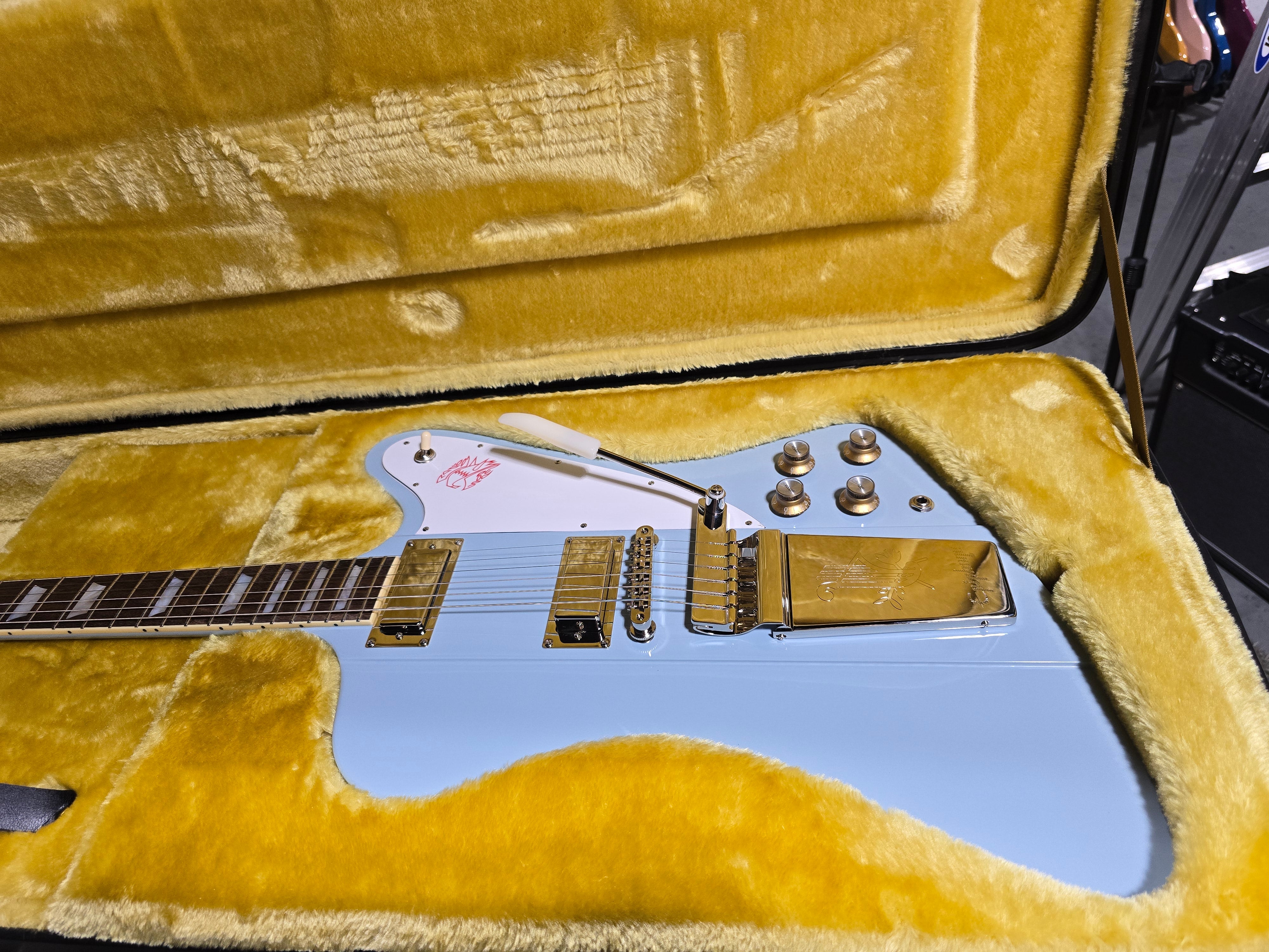 Epiphone 1963 Firebird V - Frost Blue w/ OHSC & PLEK*D #644
