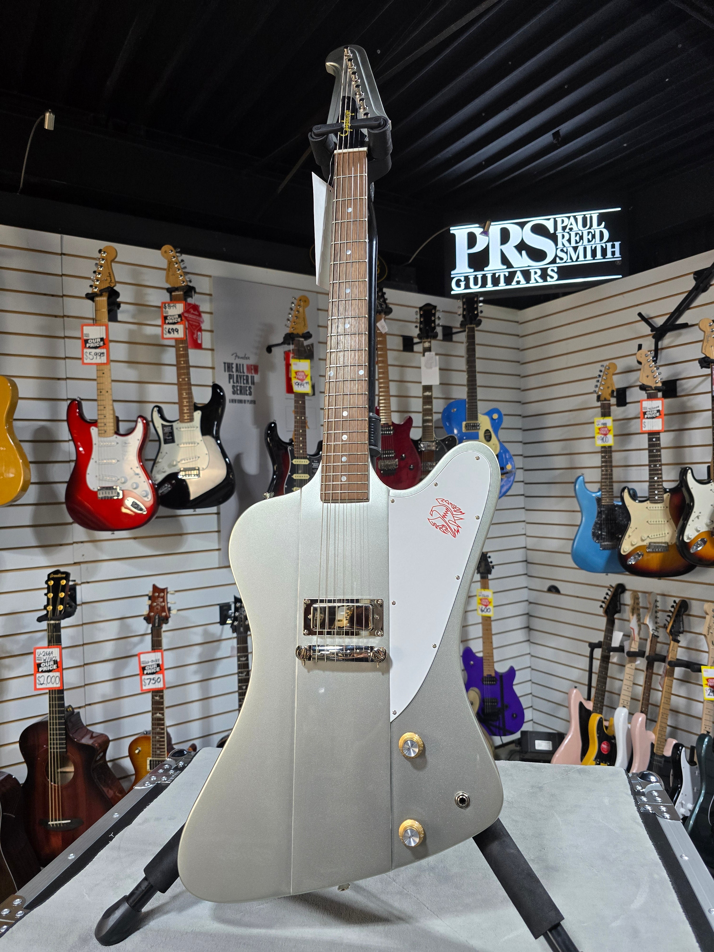 Epiphone 1963 Firebird I - Silver Mist W/ OHSC & PLEK*D #154