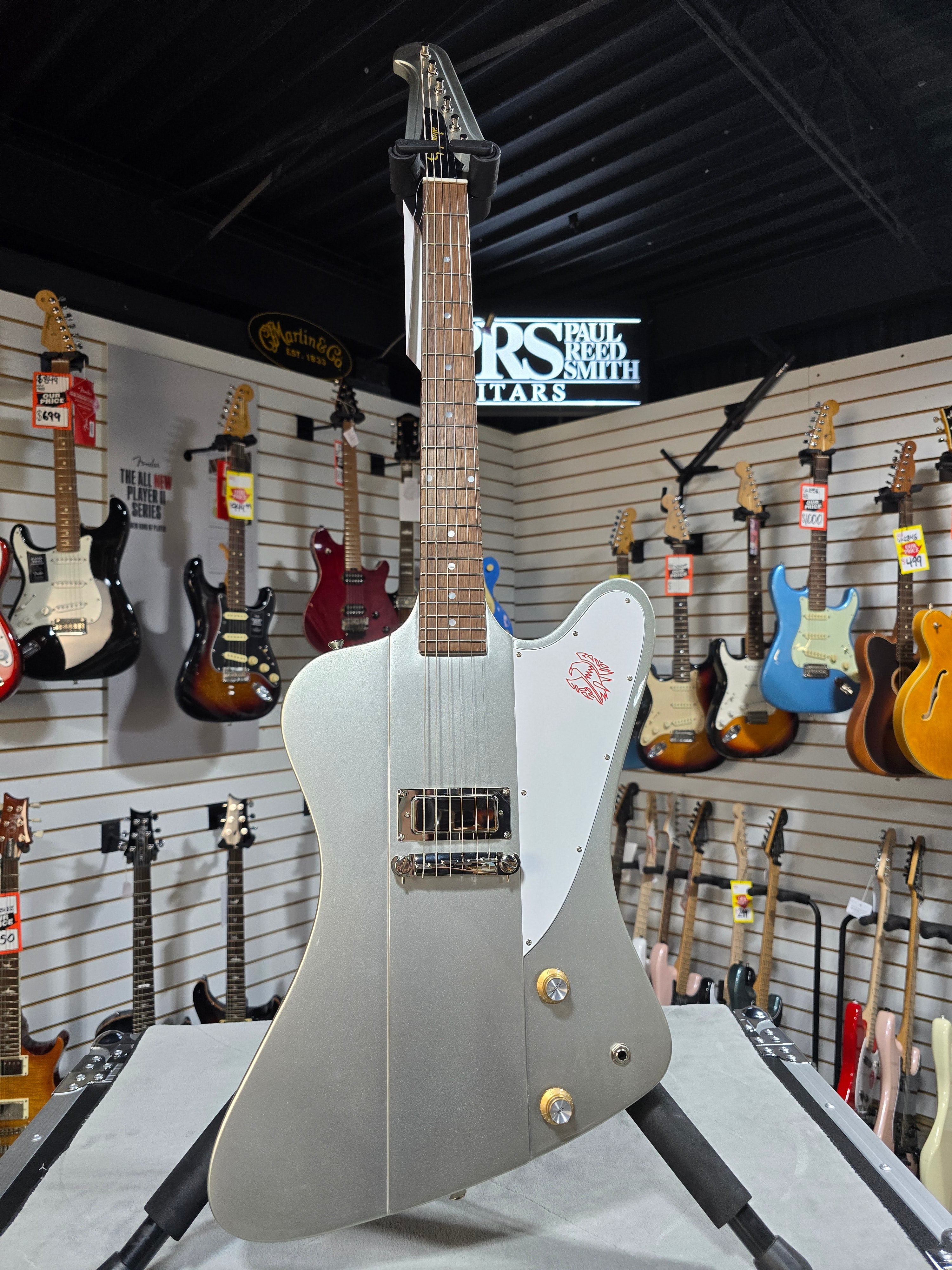 Epiphone 1963 Firebird I - Silver Mist W/ OHSC & PLEK*D #154