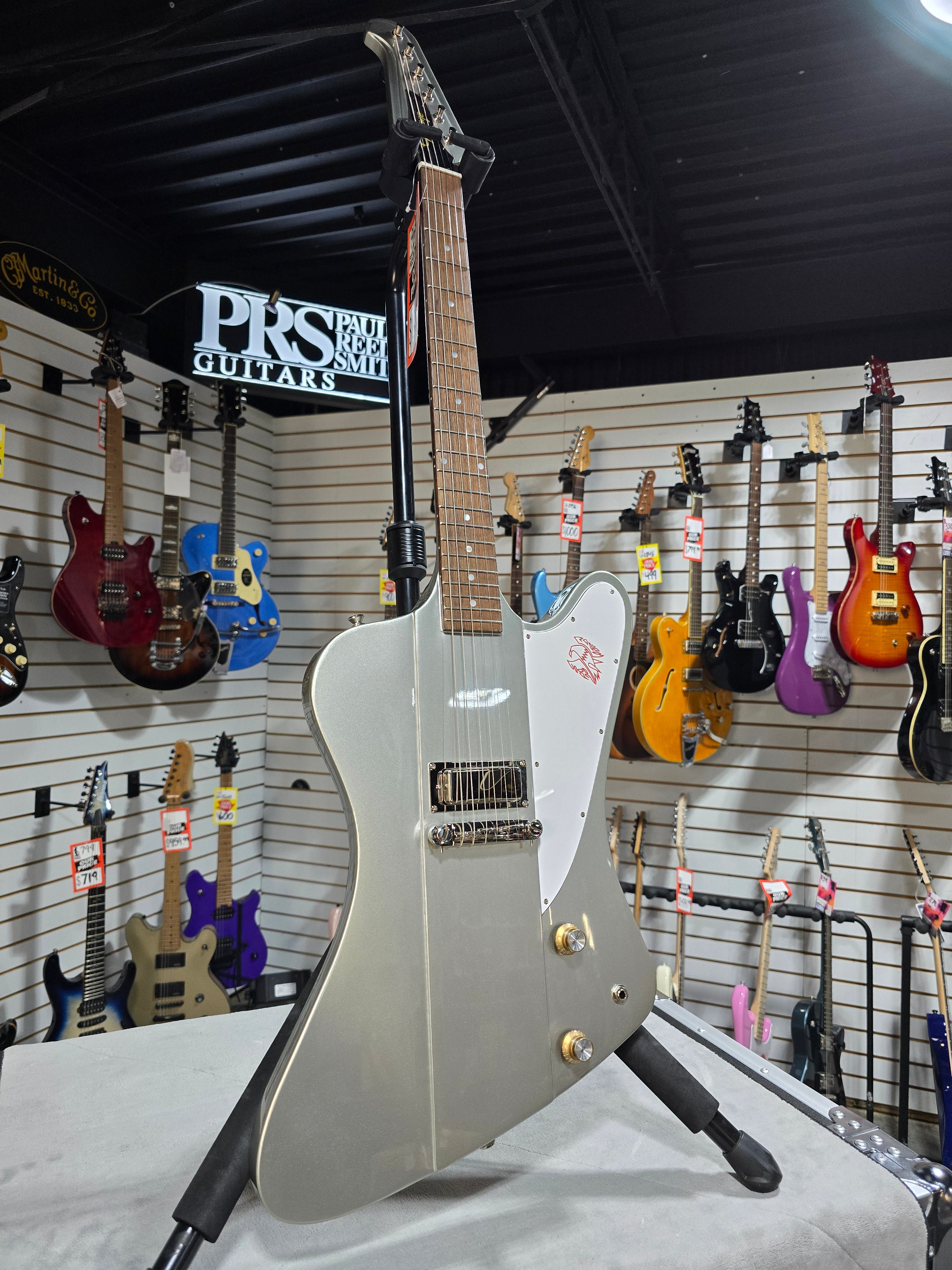 Epiphone 1963 Firebird I - Silver Mist W/ OHSC & PLEK*D #154