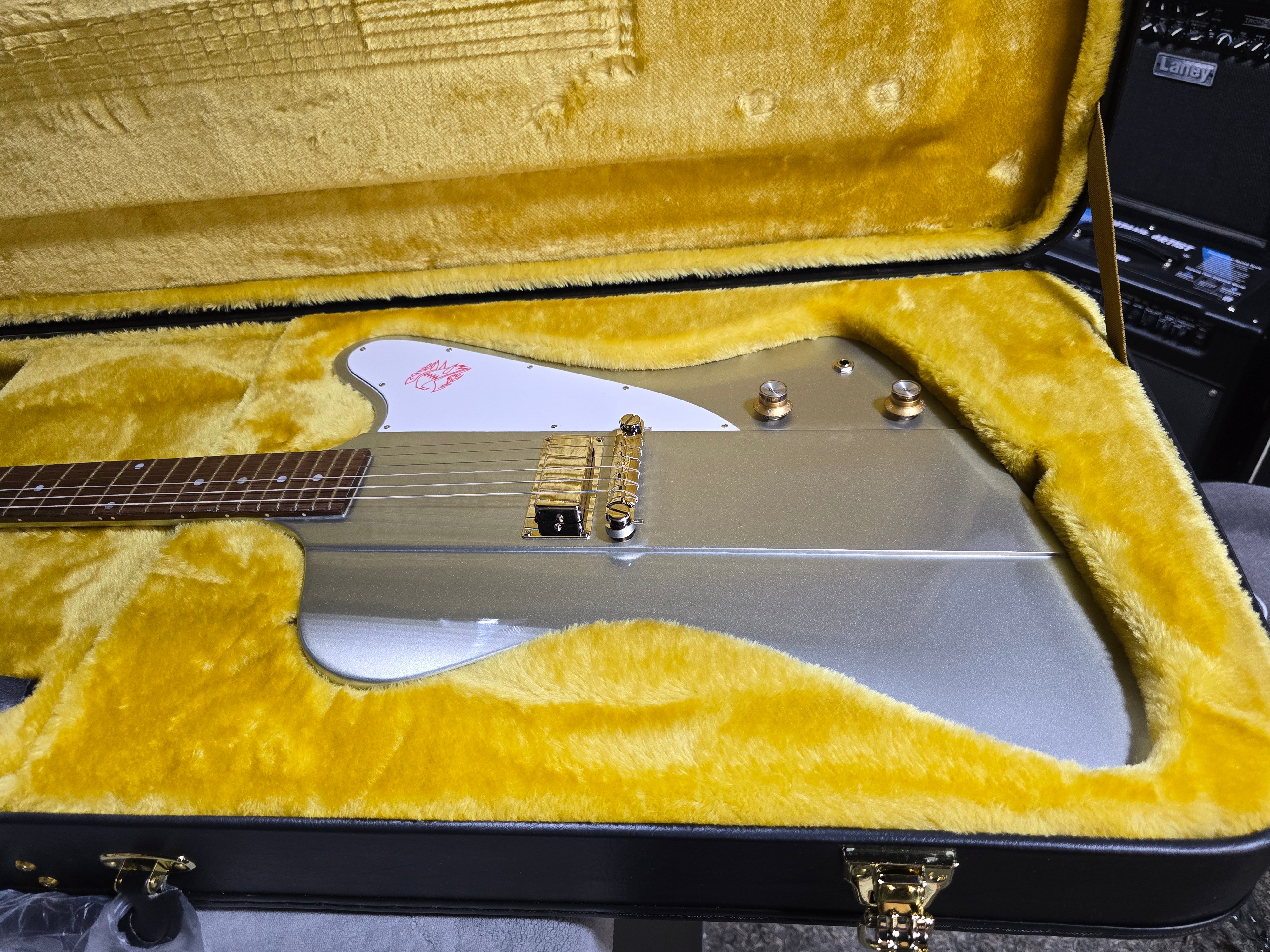 Epiphone 1963 Firebird I - Silver Mist W/ OHSC & PLEK*D #154