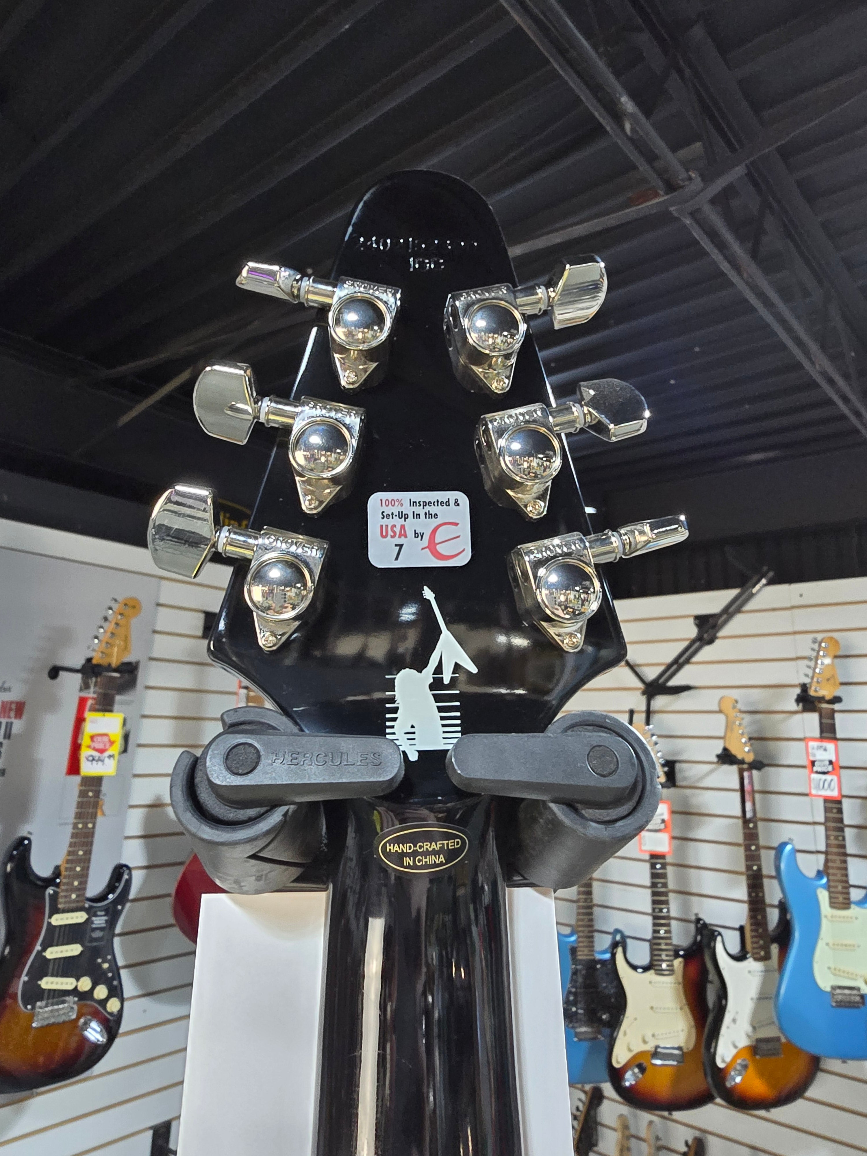 Epiphone Kirk Hammett 1979 Flying V - Ebony W/ OHSC & PLEK*D #902