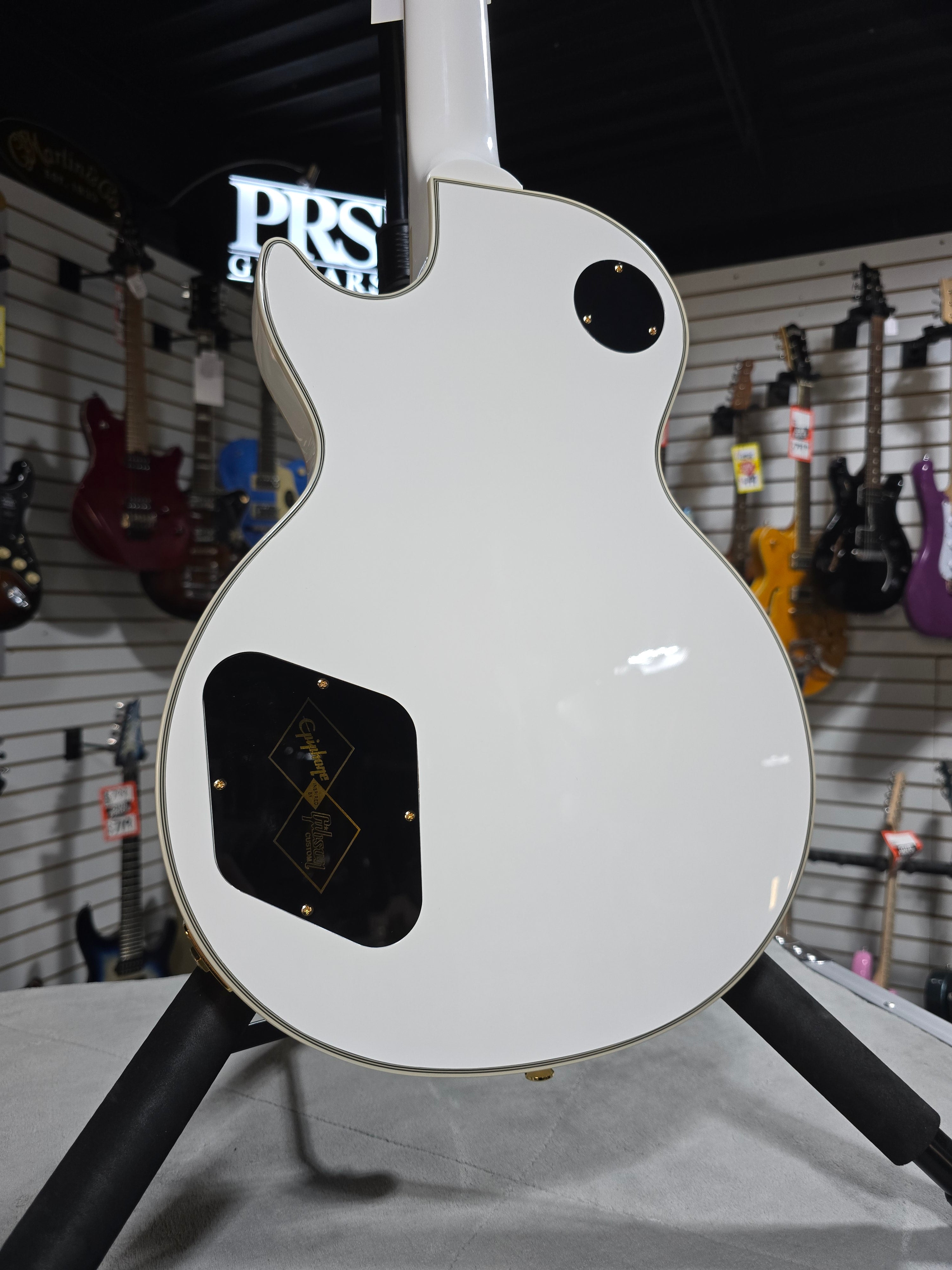 Epiphone Les Paul Custom Electric Guitar - Alpine White W/ OHSC & PLEK*D #288