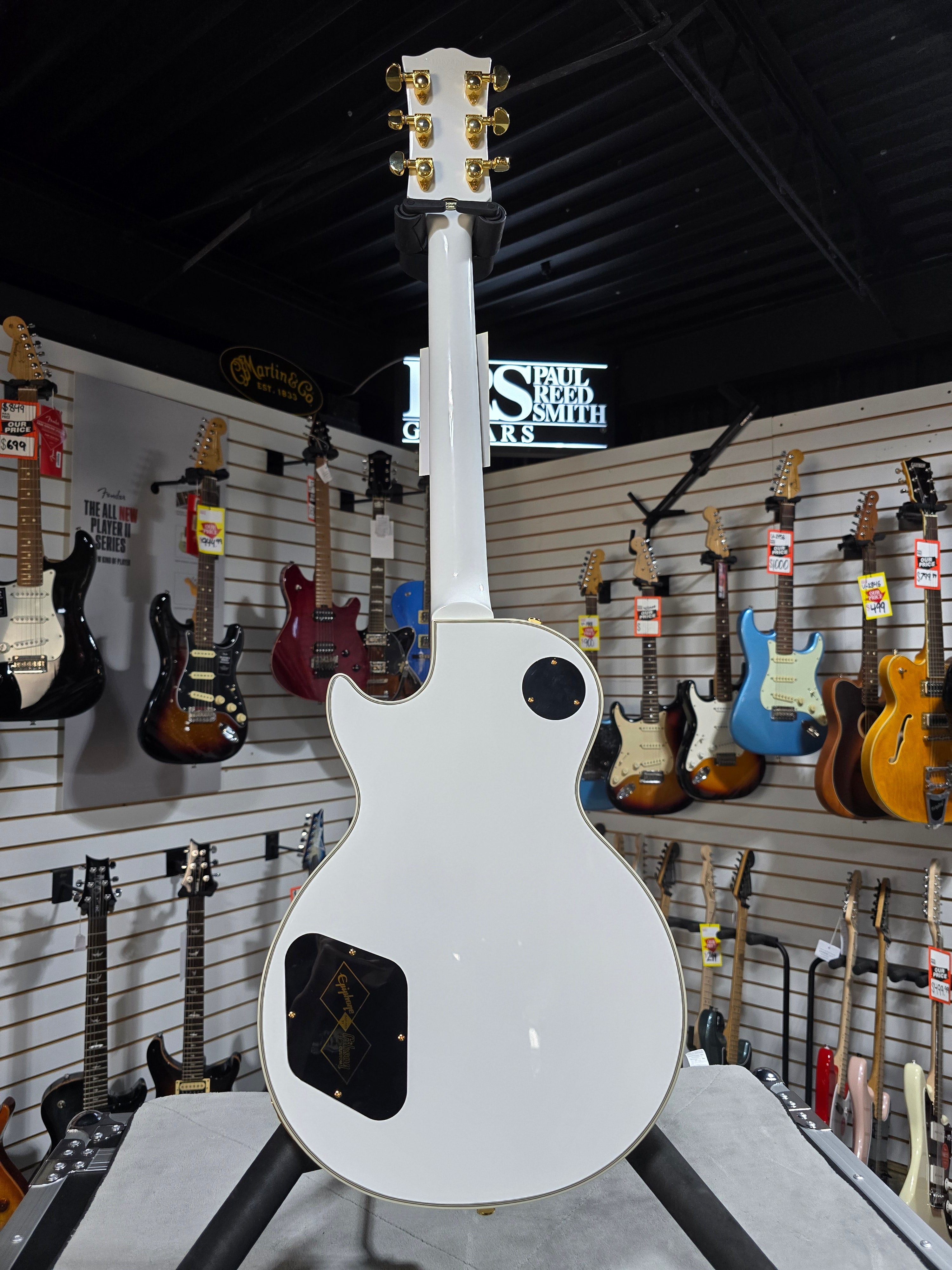 Epiphone Les Paul Custom Electric Guitar - Alpine White W/ OHSC & PLEK*D #288