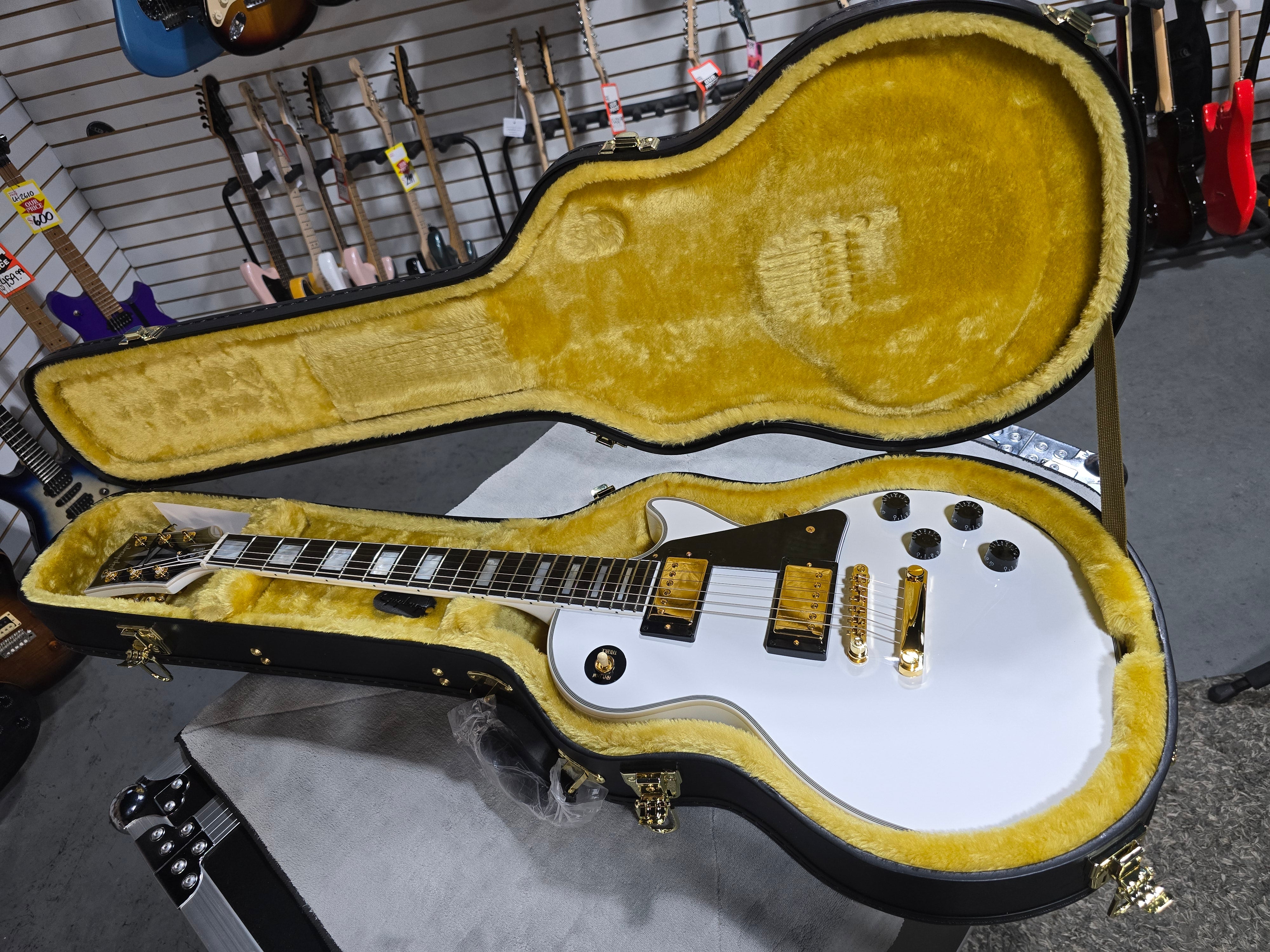 Epiphone Les Paul Custom Electric Guitar - Alpine White W/ OHSC & PLEK*D #288