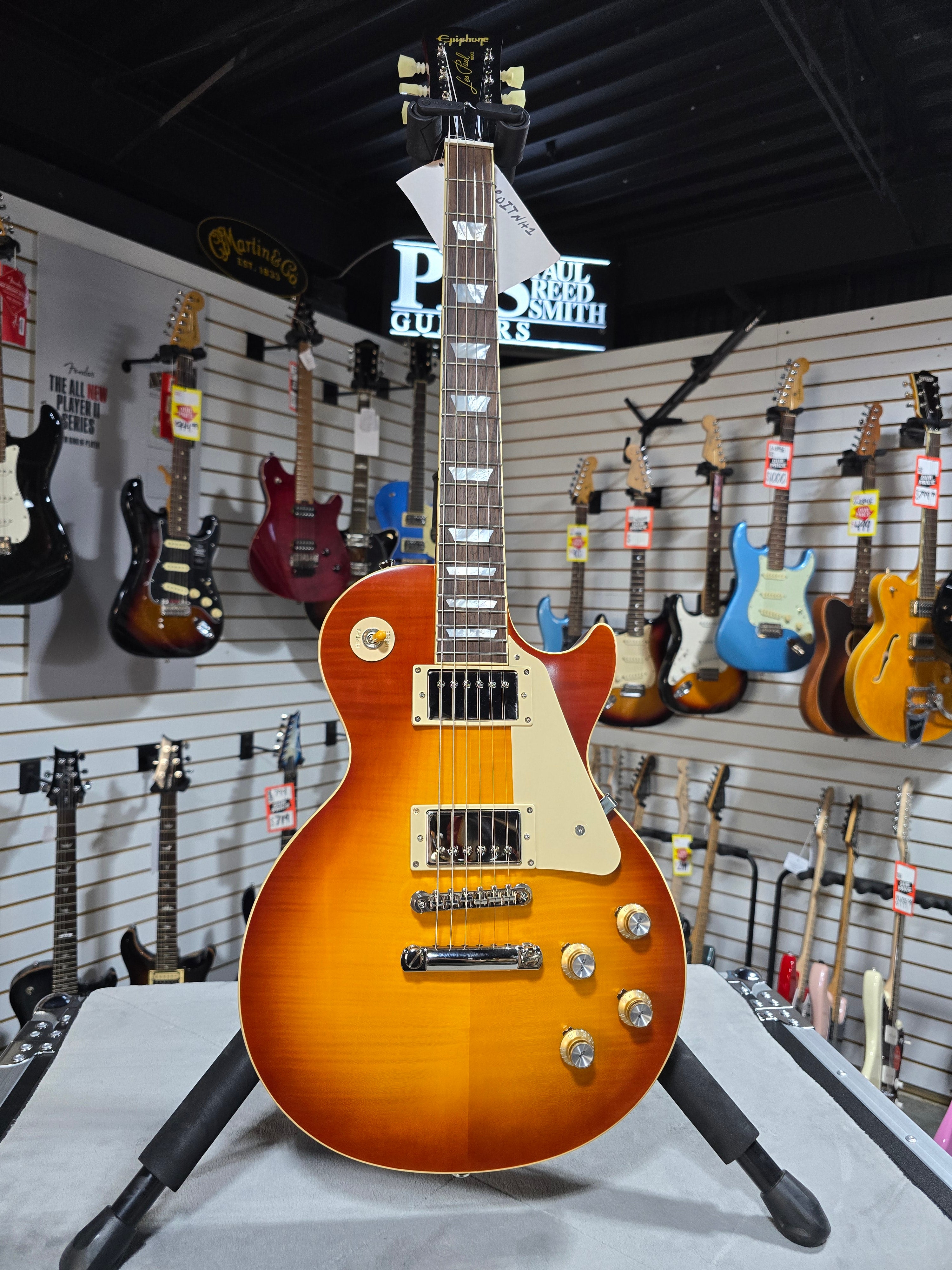 Epiphone 1960 Les Paul Standard Reissue Electric Guitar - Washed Cherry Sunburst w/OHSC & PLEK*D #419
