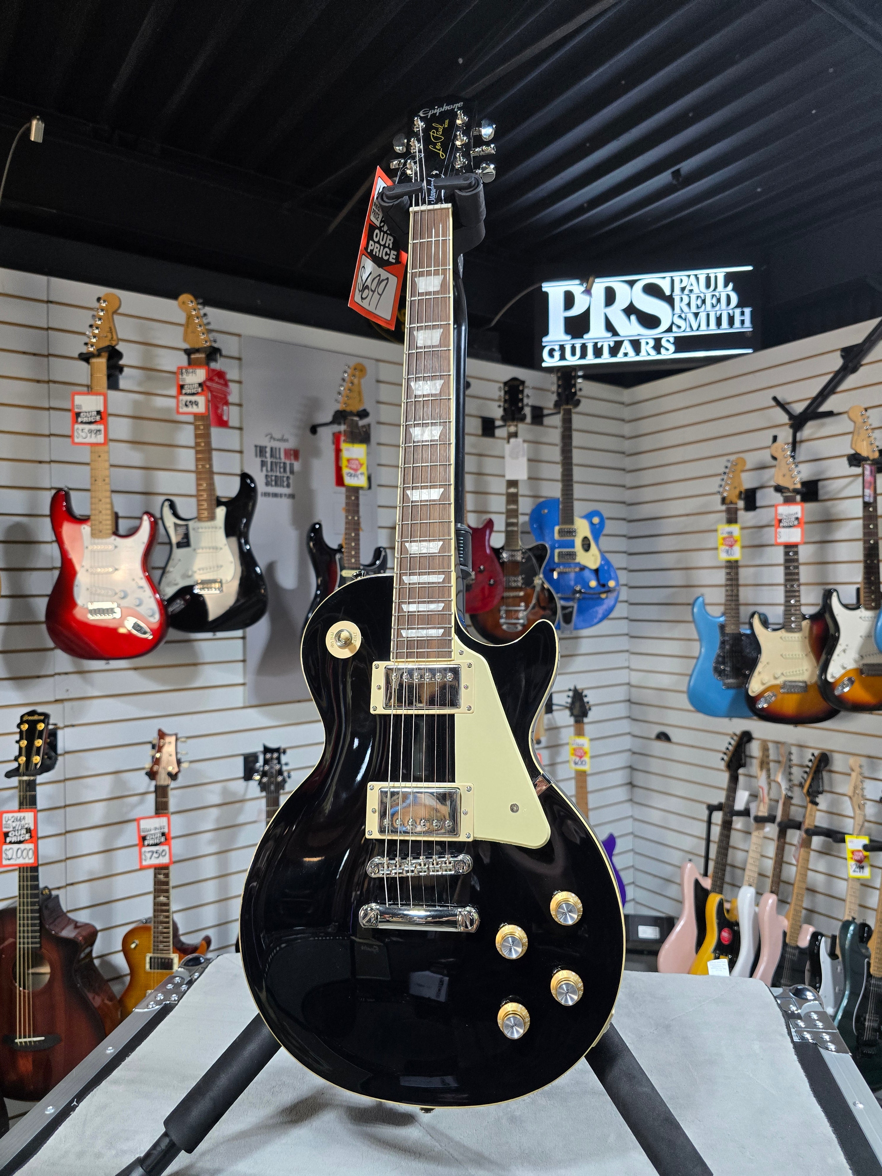 Epiphone Les Paul Standard 60s Electric Guitar - Ebony w/ Gig Bag & PLEK*D #350