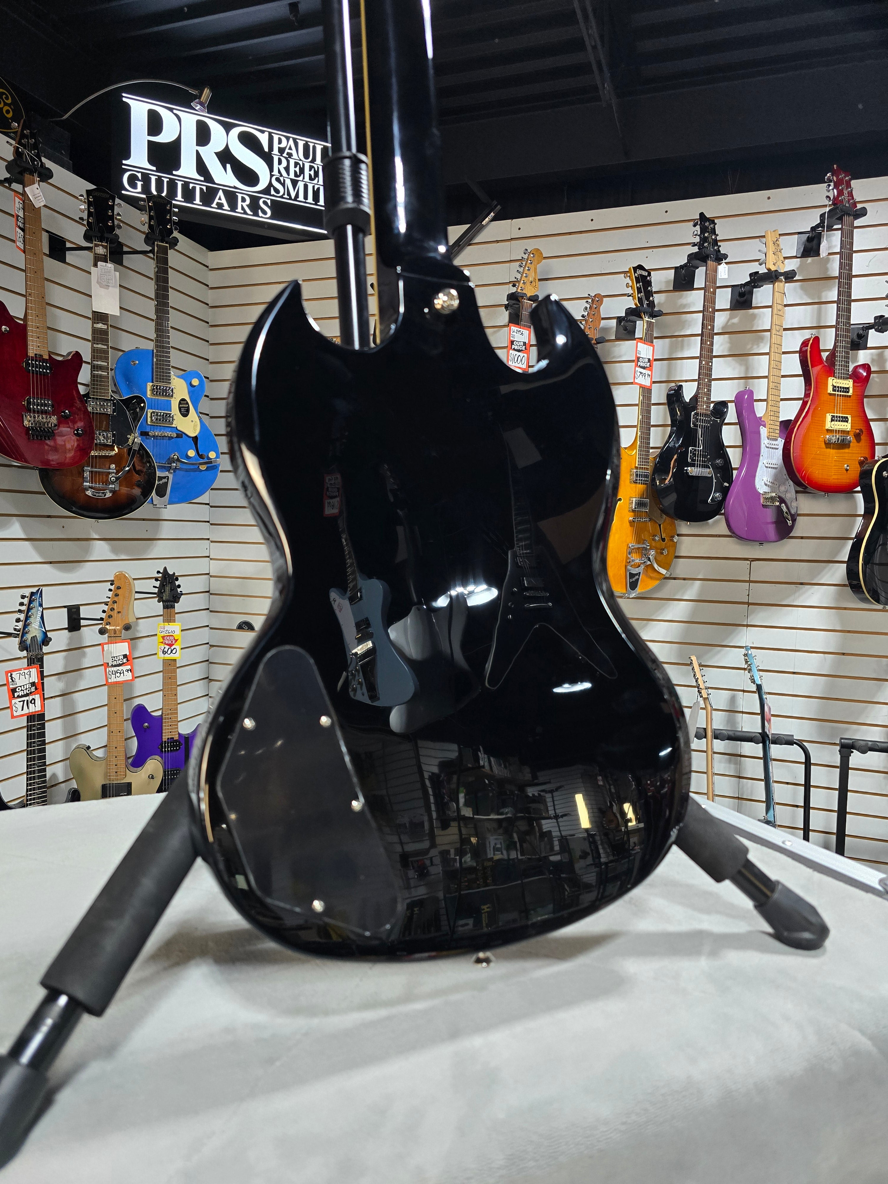 Epiphone SG Standard Electric Guitar - Ebony w/ Gig Bag & PLEK*D #421