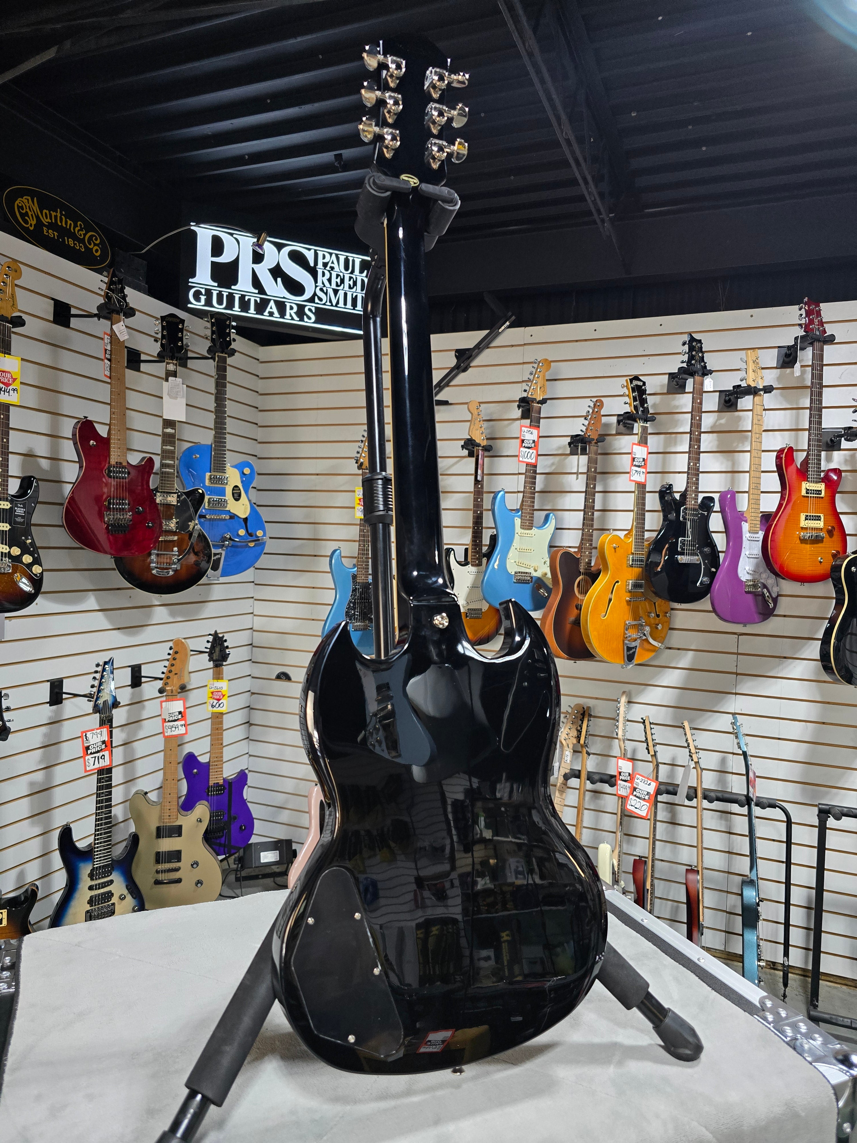 Epiphone SG Standard Electric Guitar - Ebony w/ Gig Bag & PLEK*D #421