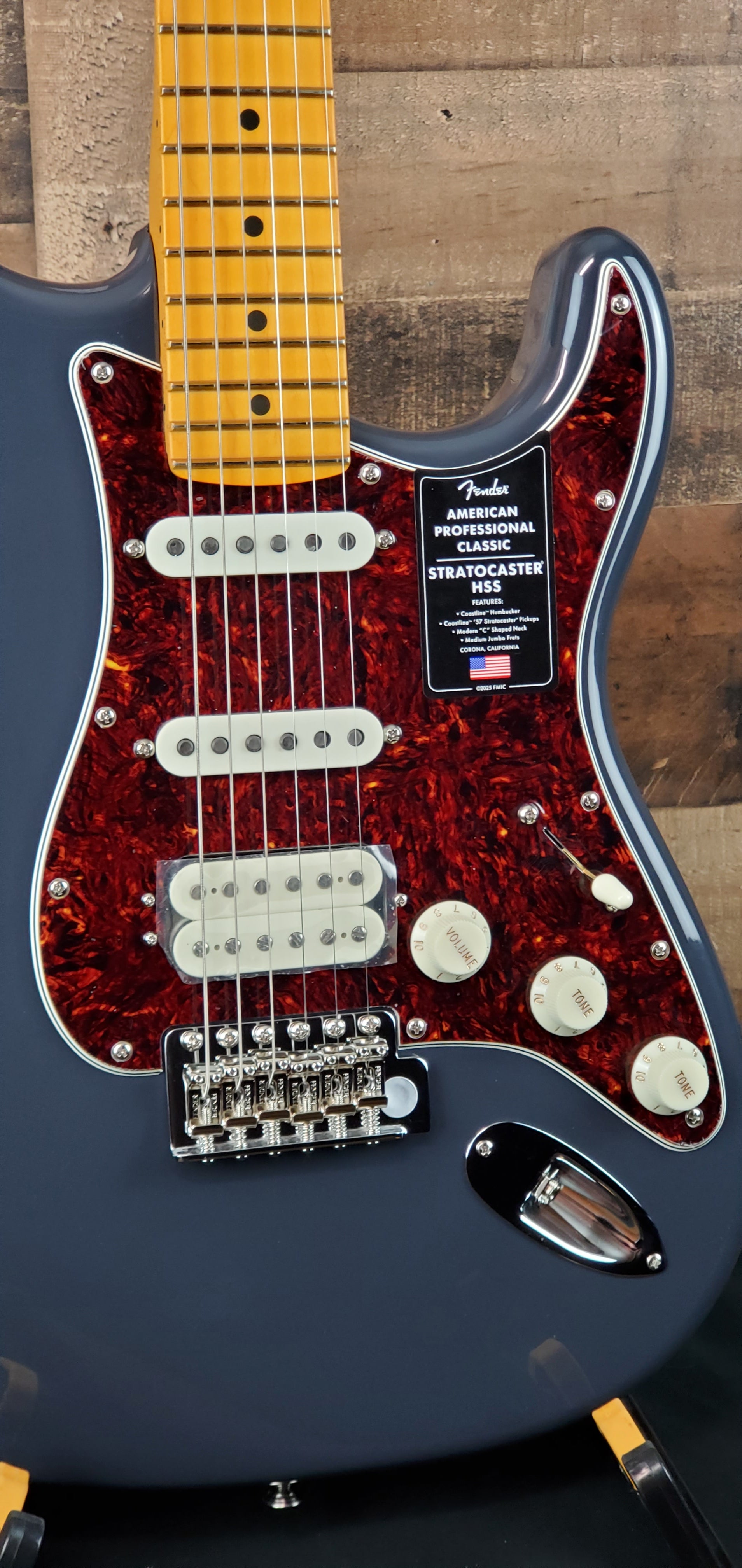 Fender American Professional Classic Stratocaster HSS Electric Guitar - Faded Black, Gig Bag, 538