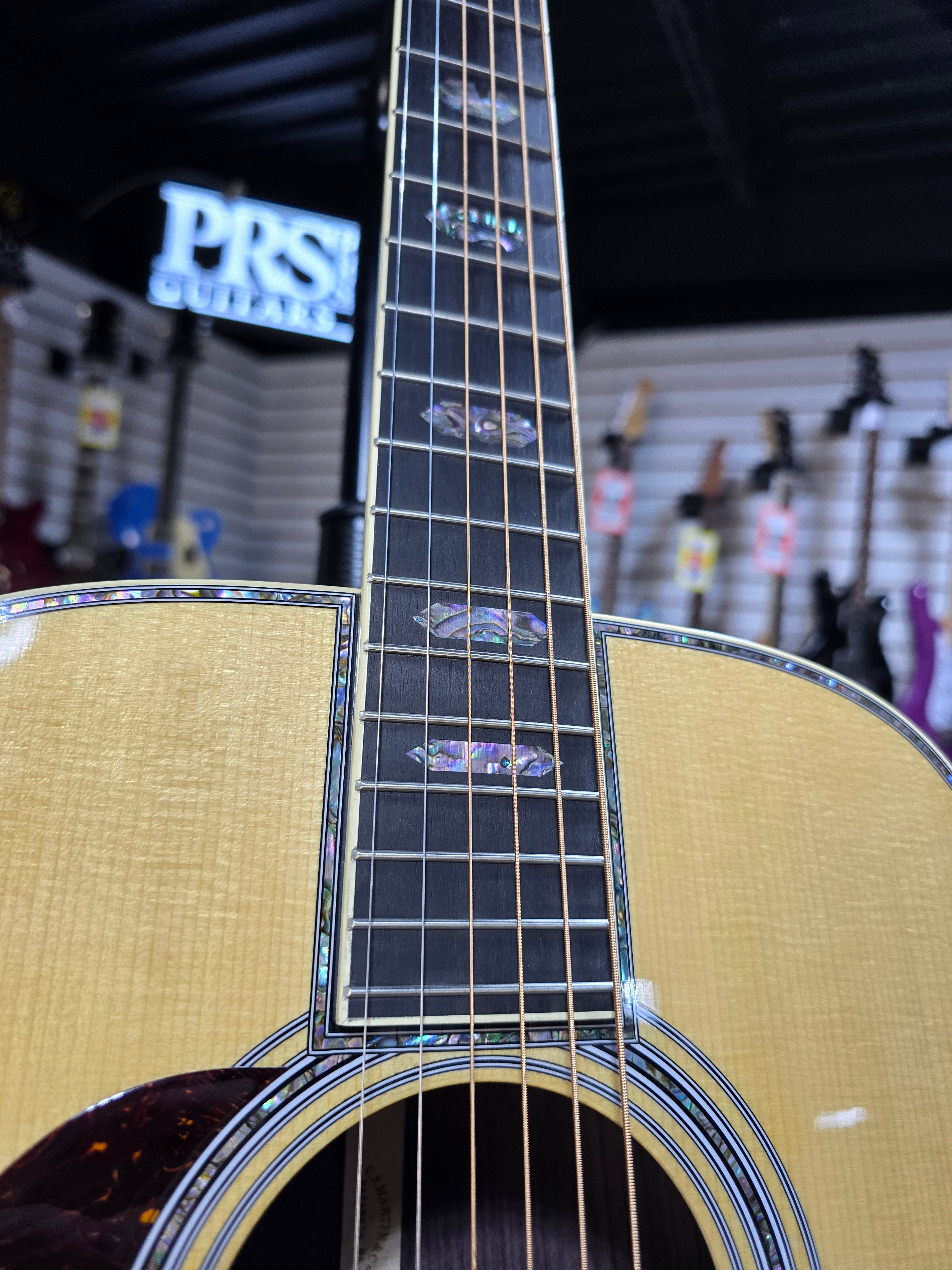 Martin D-45 Left Handed Acoustic Guitar - Natural w/OHSC & PLEK*D #448