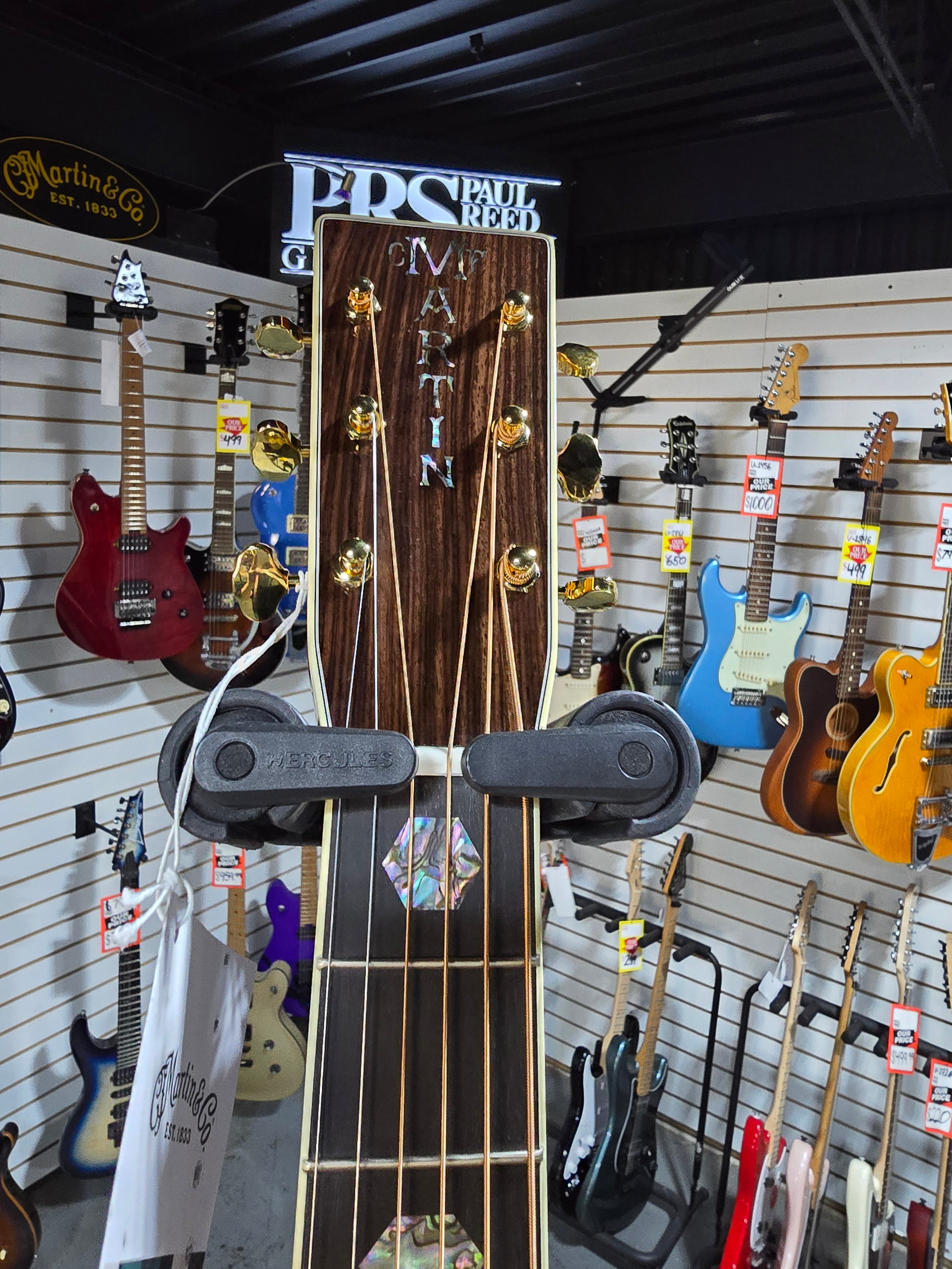 Martin D-45 Left Handed Acoustic Guitar - Natural w/OHSC & PLEK*D #448