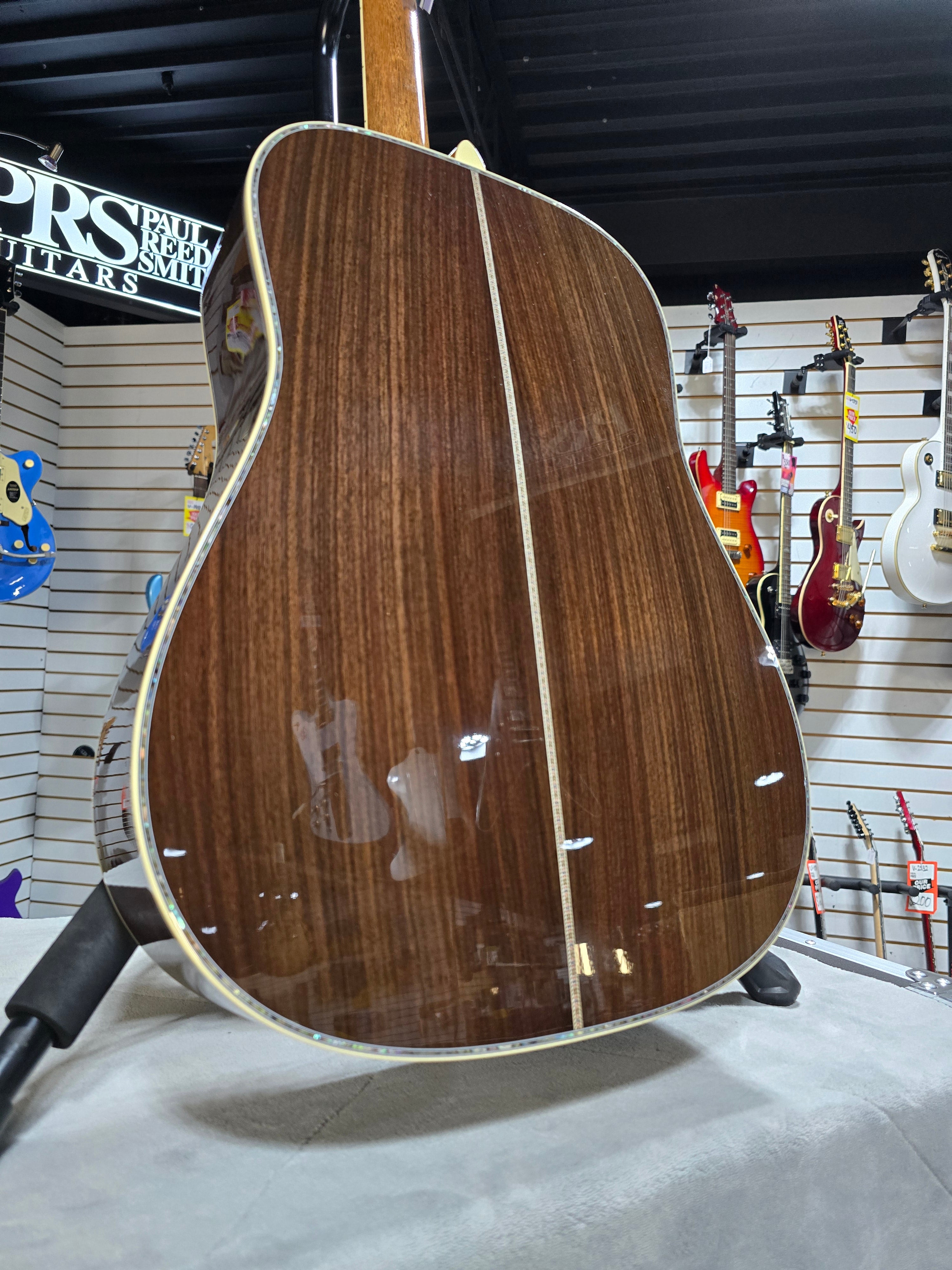 Martin D-45 Left Handed Acoustic Guitar - Natural w/OHSC & PLEK*D #448