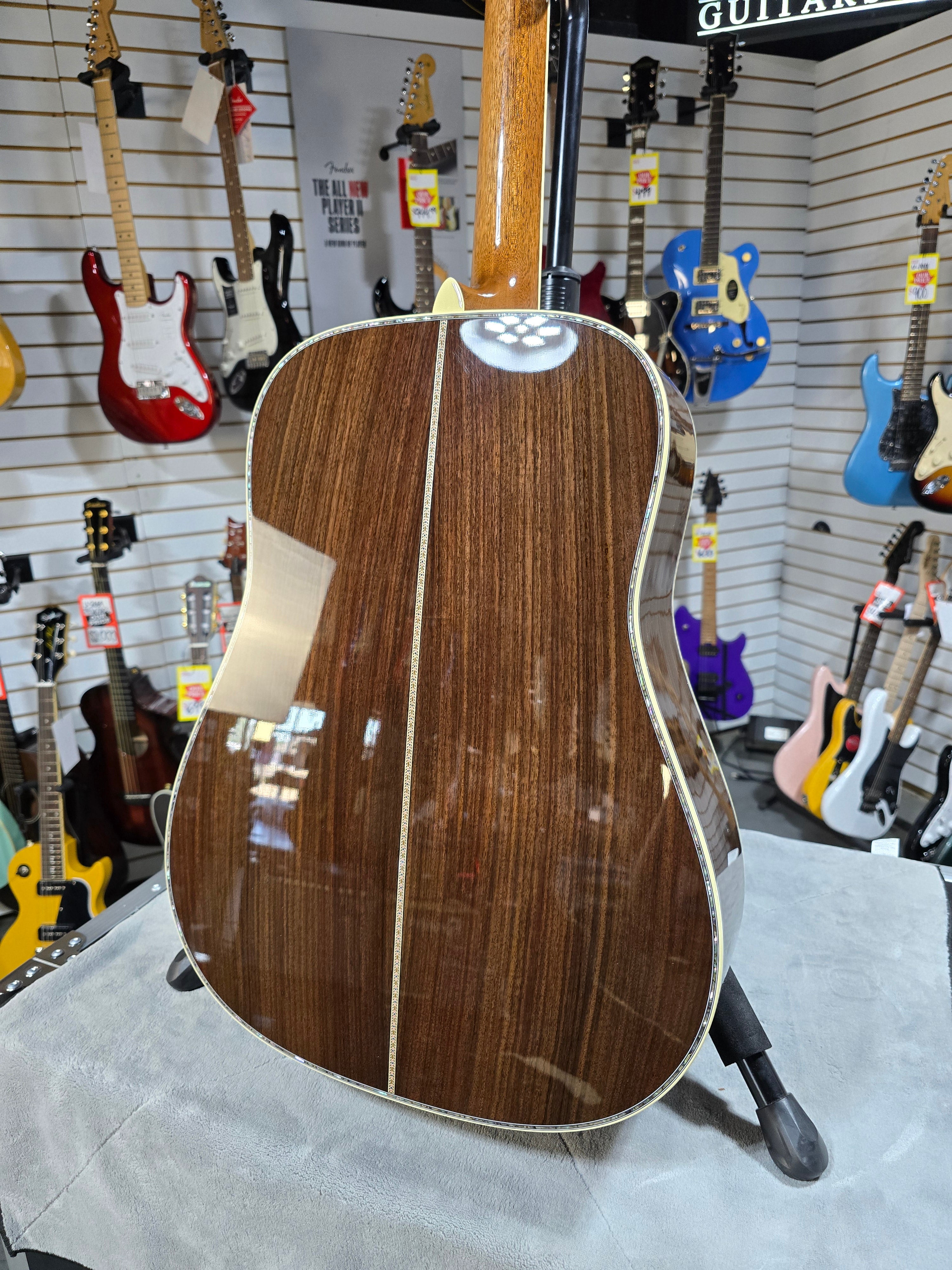 Martin D-45 Left Handed Acoustic Guitar - Natural w/OHSC & PLEK*D #448