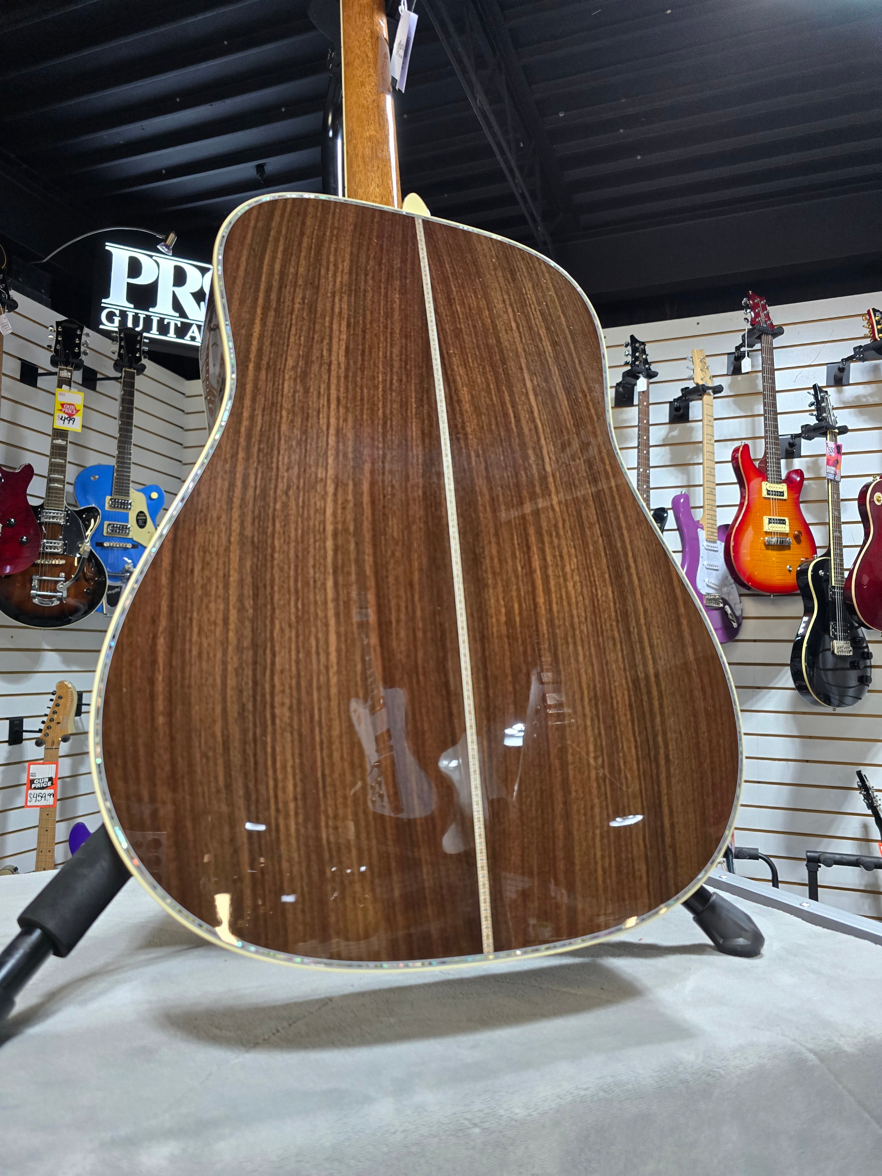 Martin D-45 Left Handed Acoustic Guitar - Natural w/OHSC & PLEK*D #448