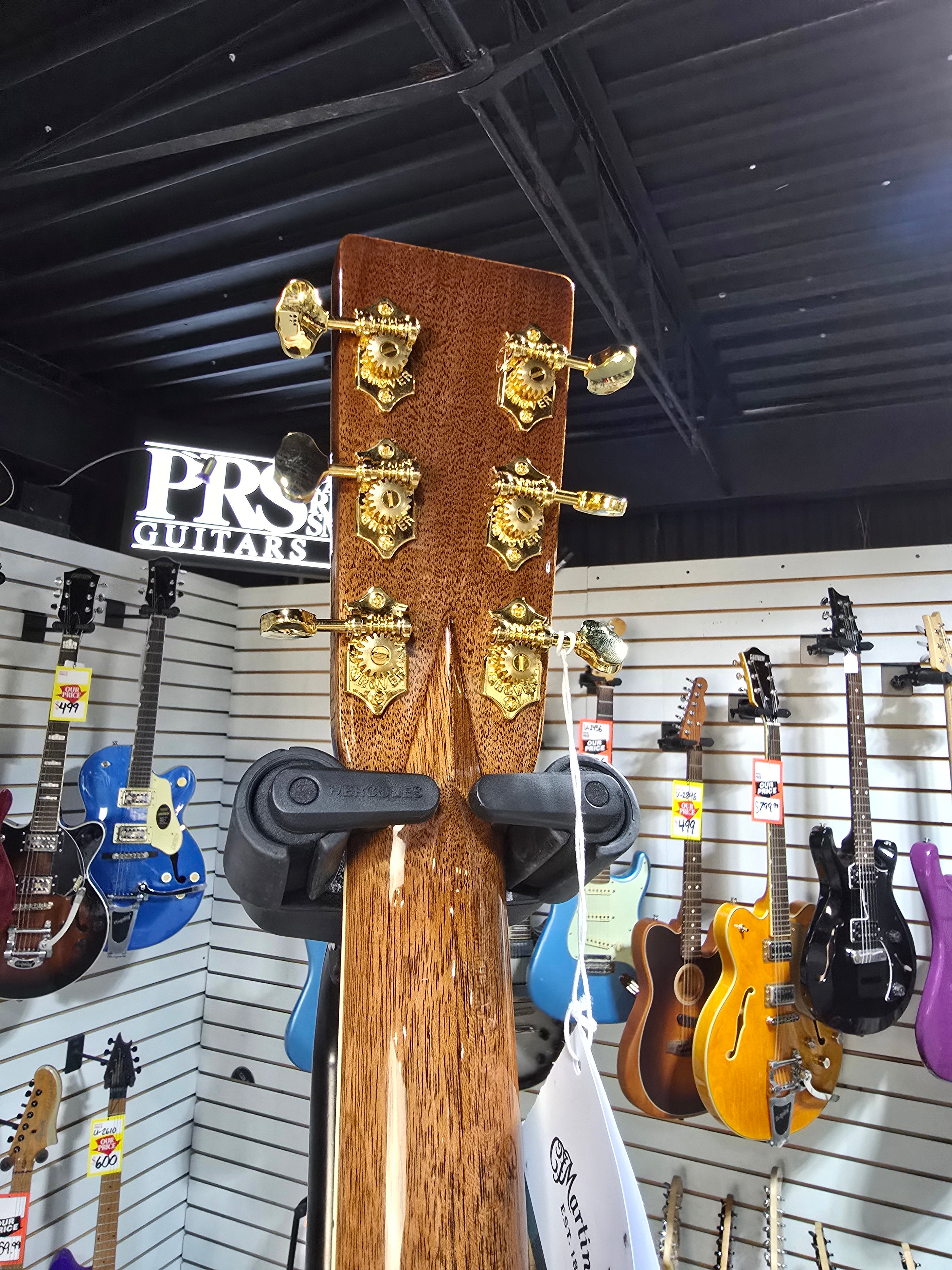 Martin D-45 Left Handed Acoustic Guitar - Natural w/OHSC & PLEK*D #448